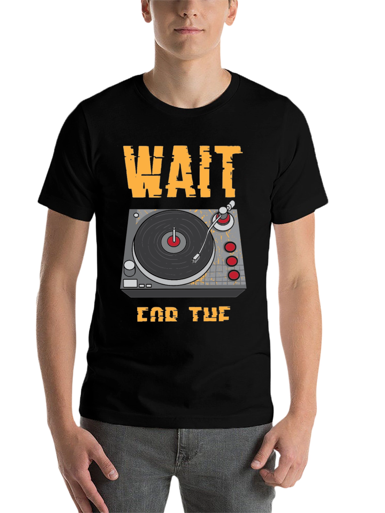 Wait For The Drop DJ Turntable Graphic T-Shirt - 7