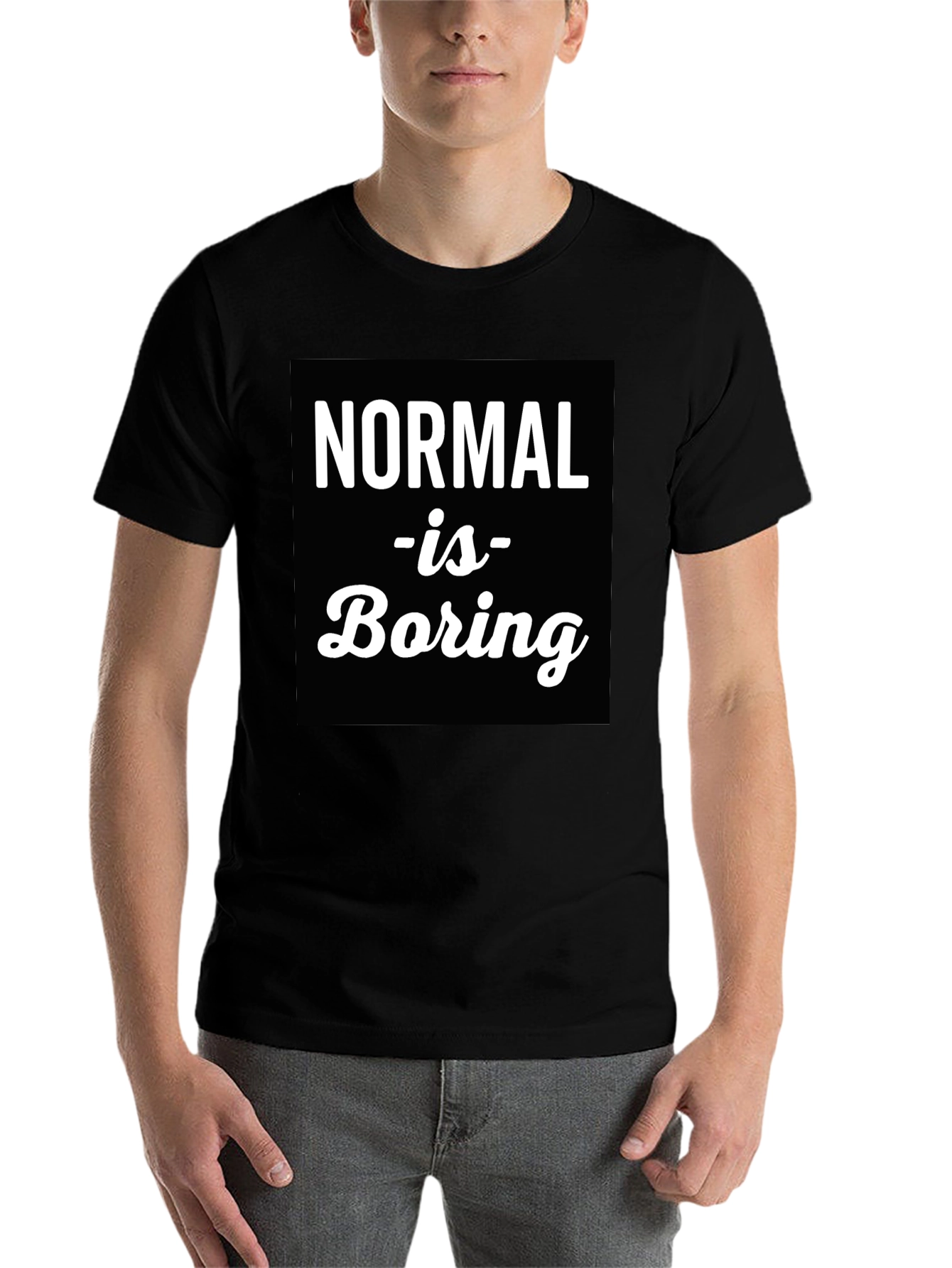 Black Normal is Boring Graphic Tee view 7