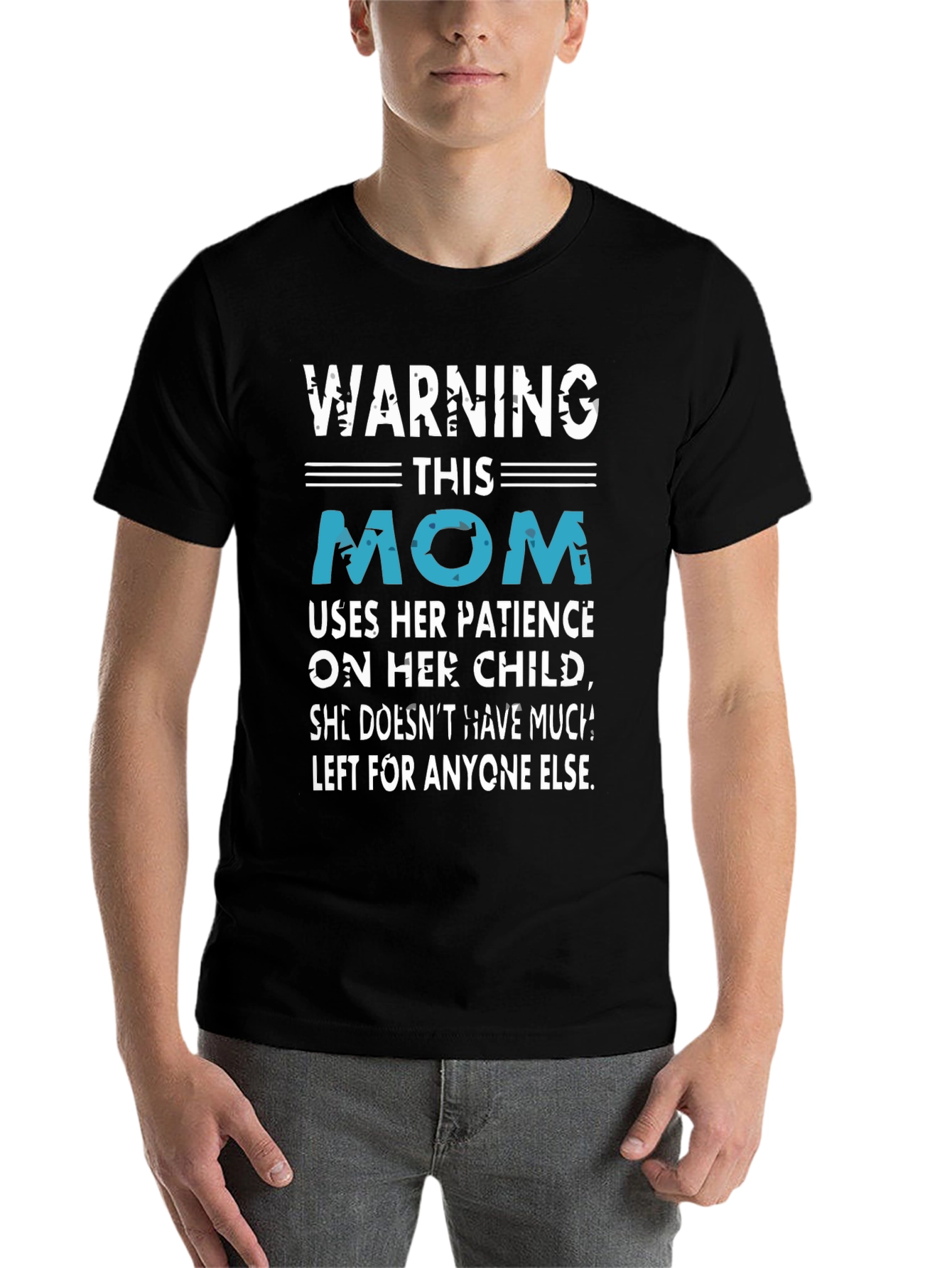 Black Warning This Mom T-Shirt Funny Mother's Day Tee view 7