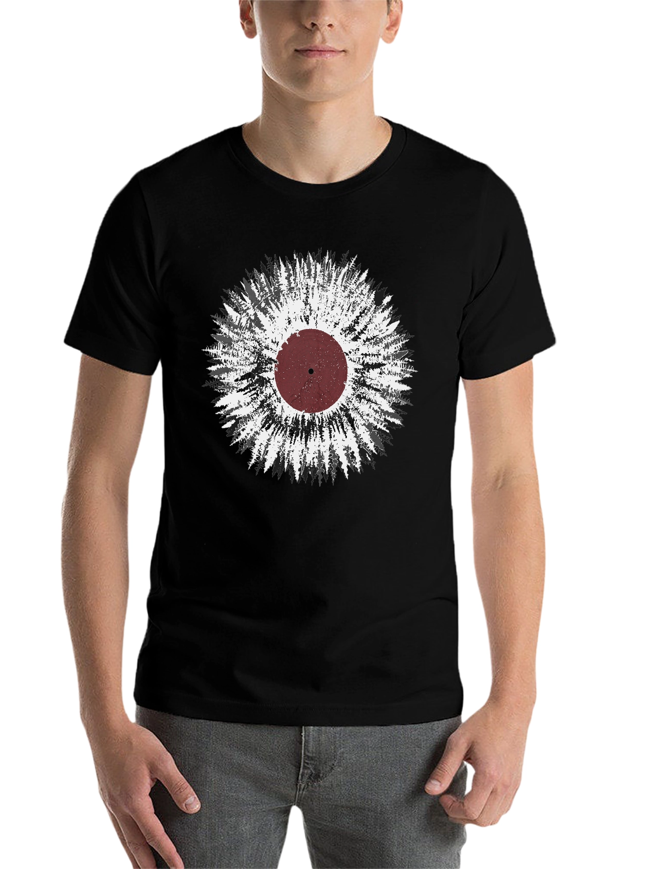 Black Nature Record Graphic T-Shirt view 7