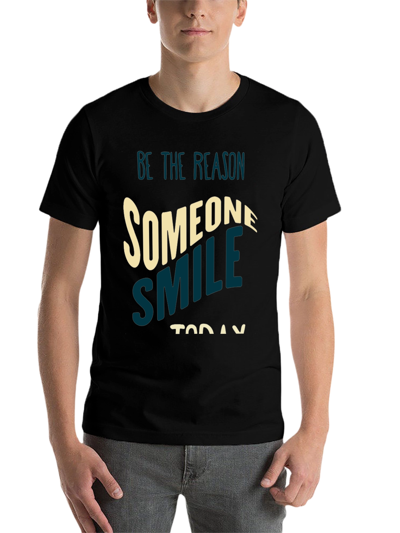 Black Be The Reason Smile Graphic Tee view 7