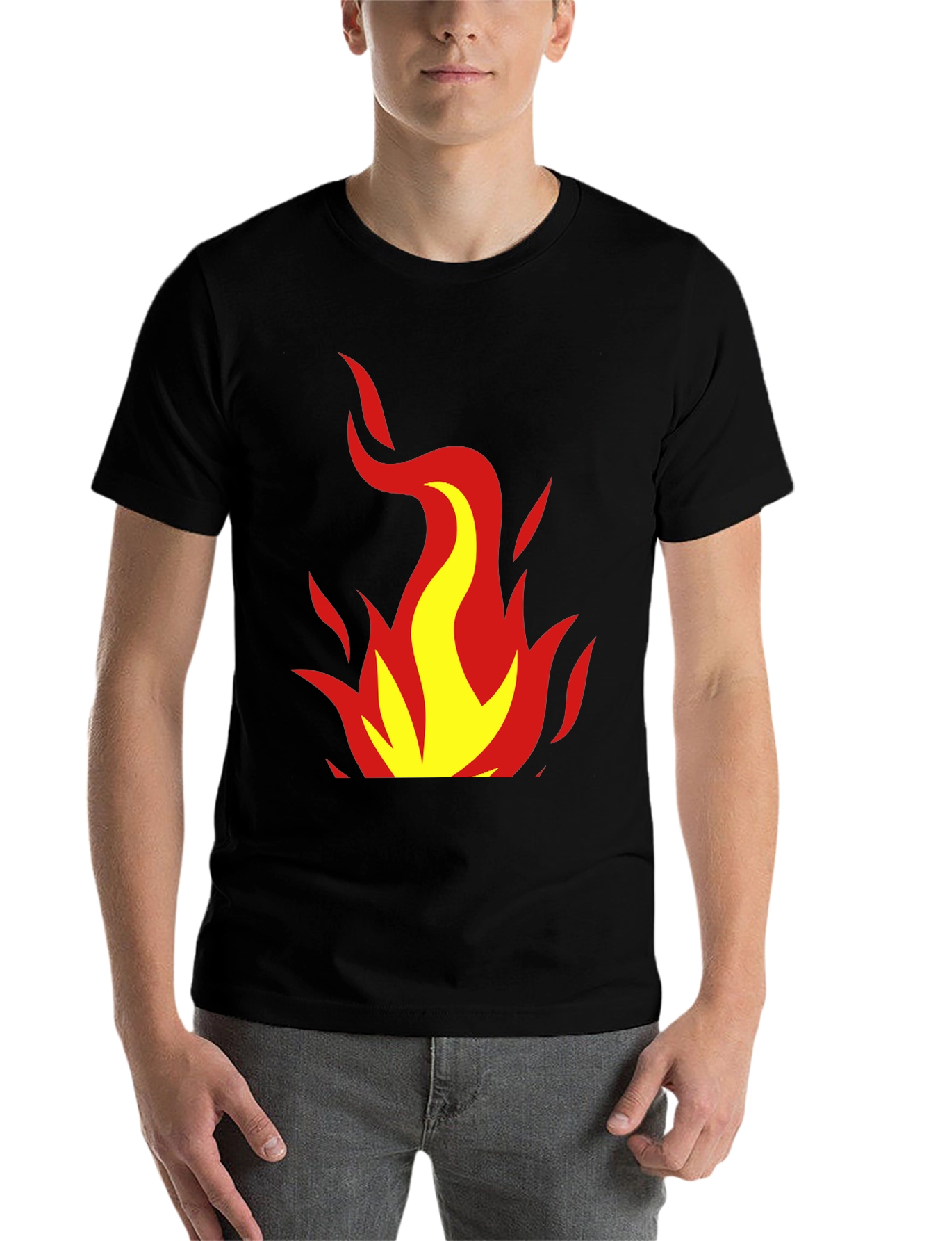 Black Flame Graphic Black Tee view 7