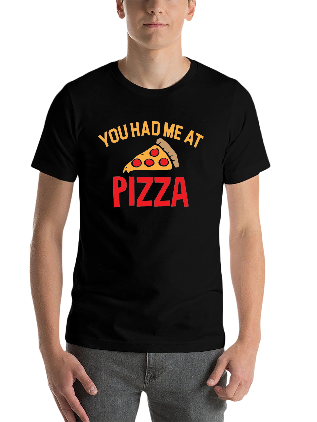 Black You Had Me At Pizza T-Shirt view 7