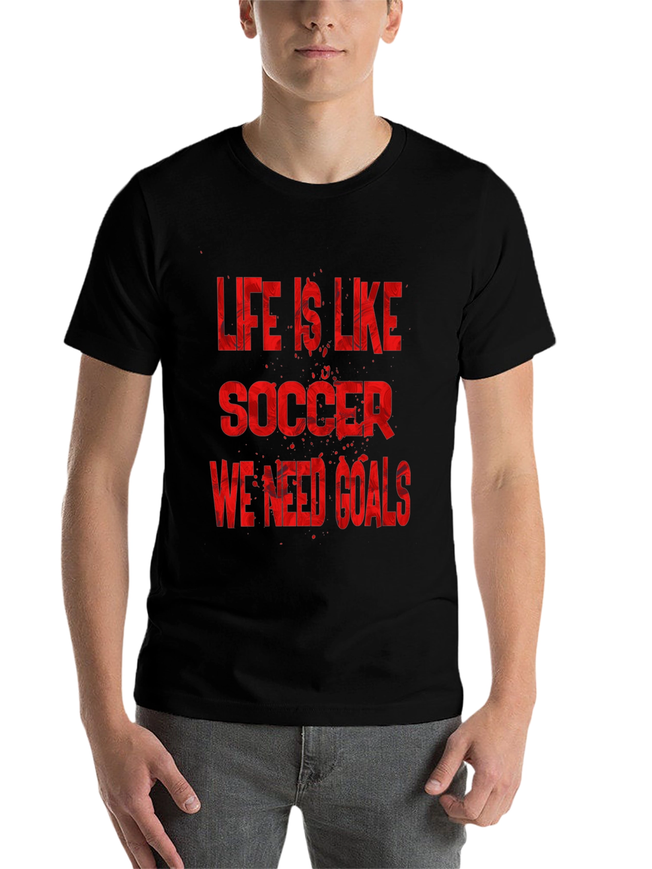 Black Life is Like Soccer Graphic Tee view 7