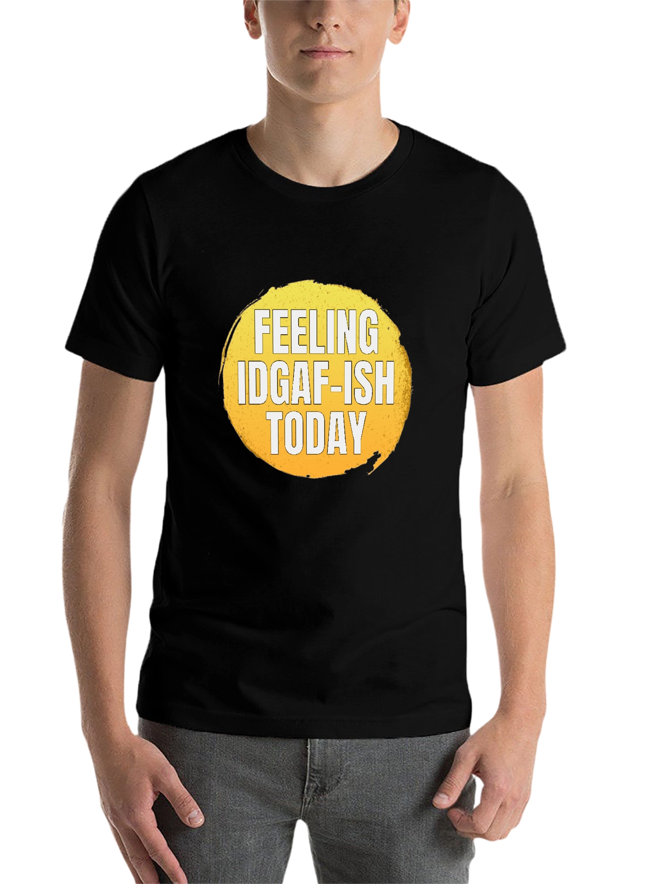 Black Feeling IDGAF-ISH Today Graphic T-Shirt view 7