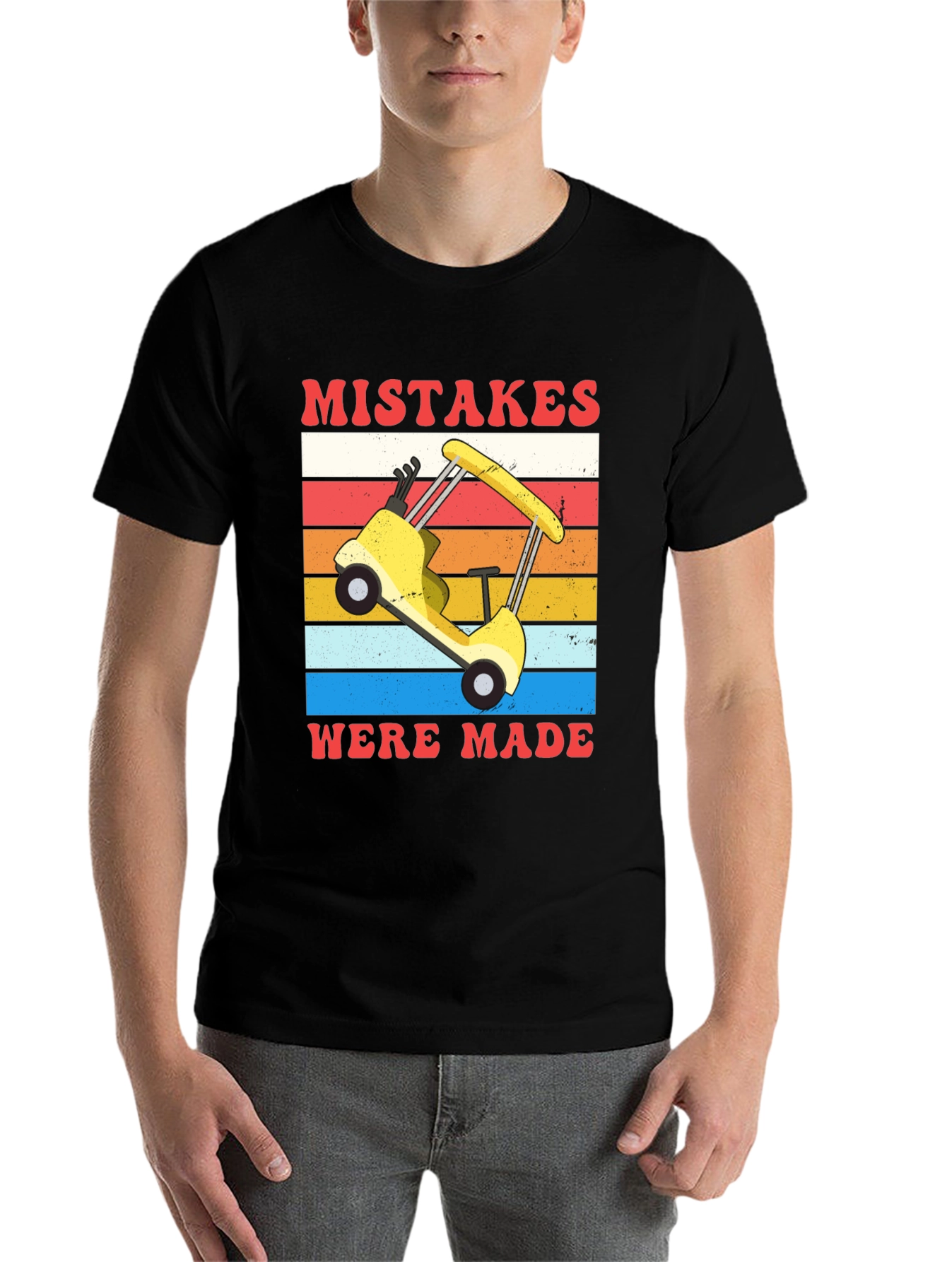 Black Mistakes Were Made Golfing Tee view 7