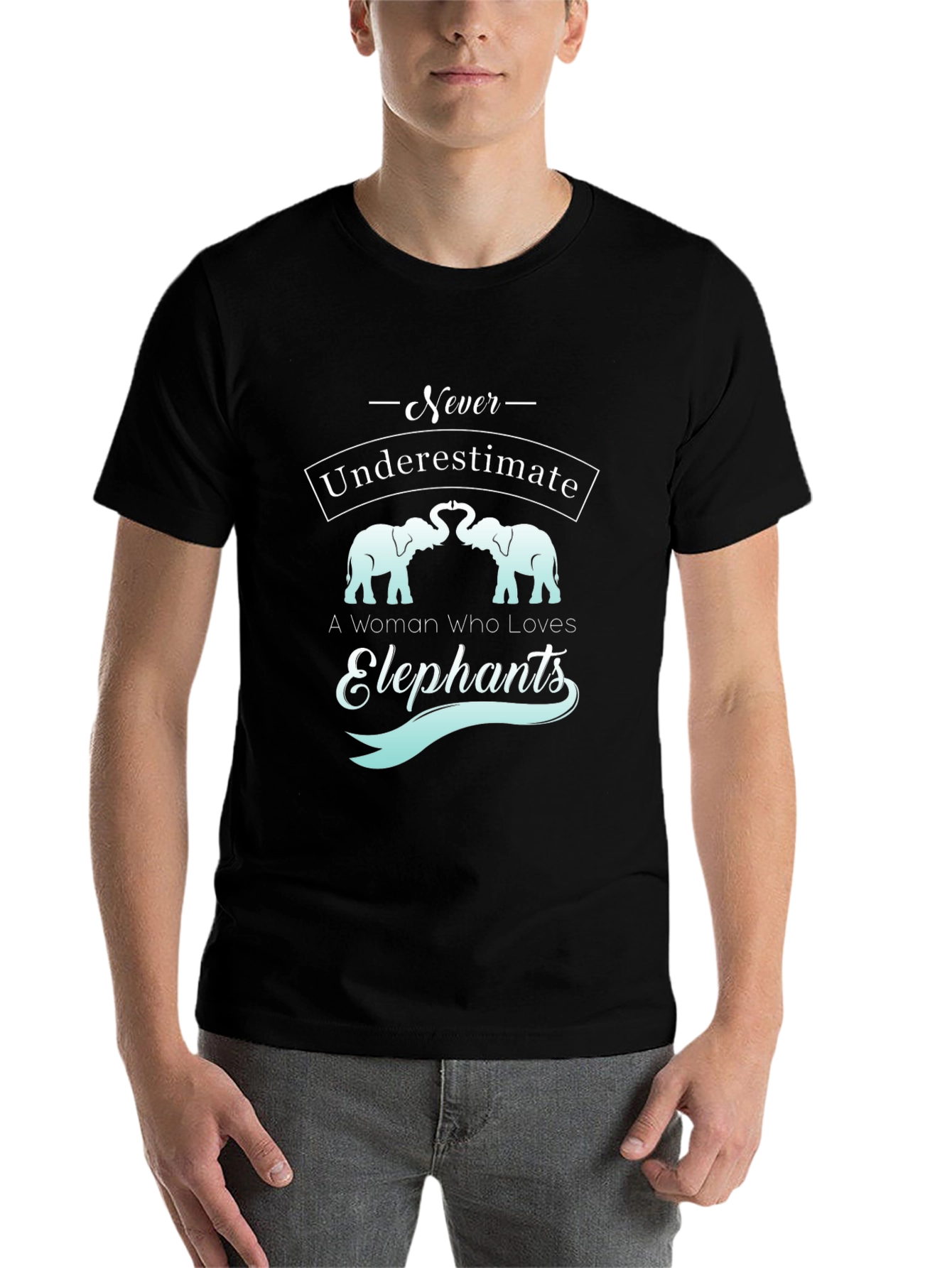 Black Elephant Lover T-Shirt - Never Underestimate A Woman view 7