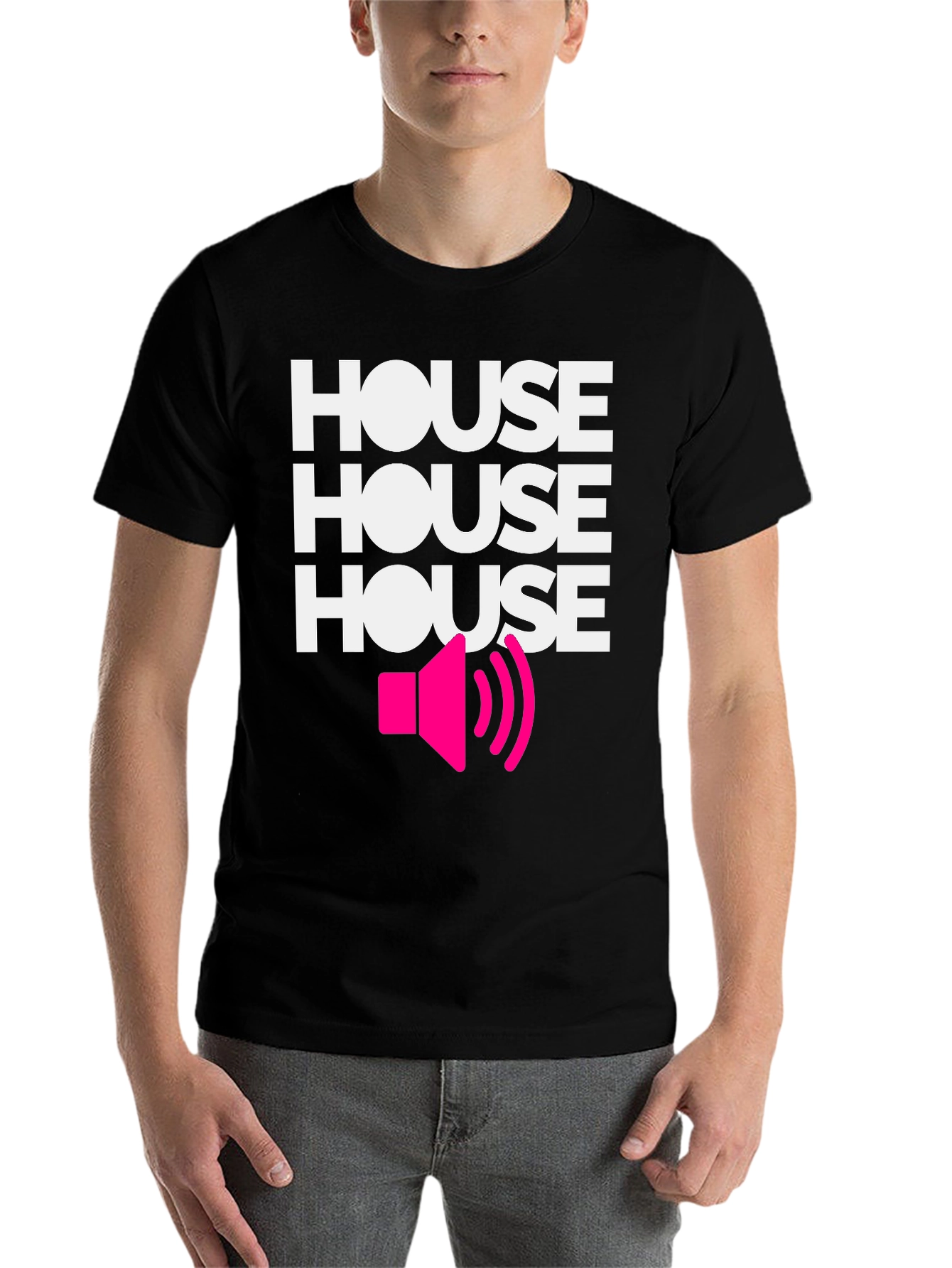 Black House Music Graphic Tee - Black Cotton view 7