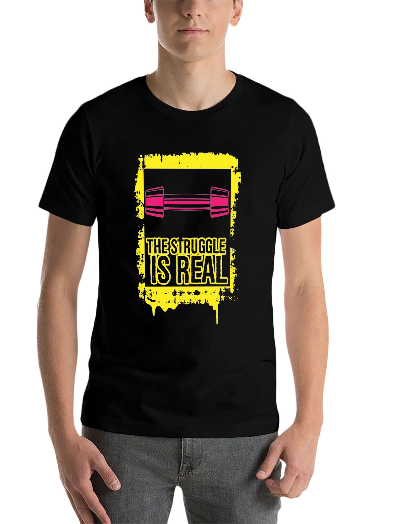 The Struggle Is Real Graphic T-Shirt - Black - 7