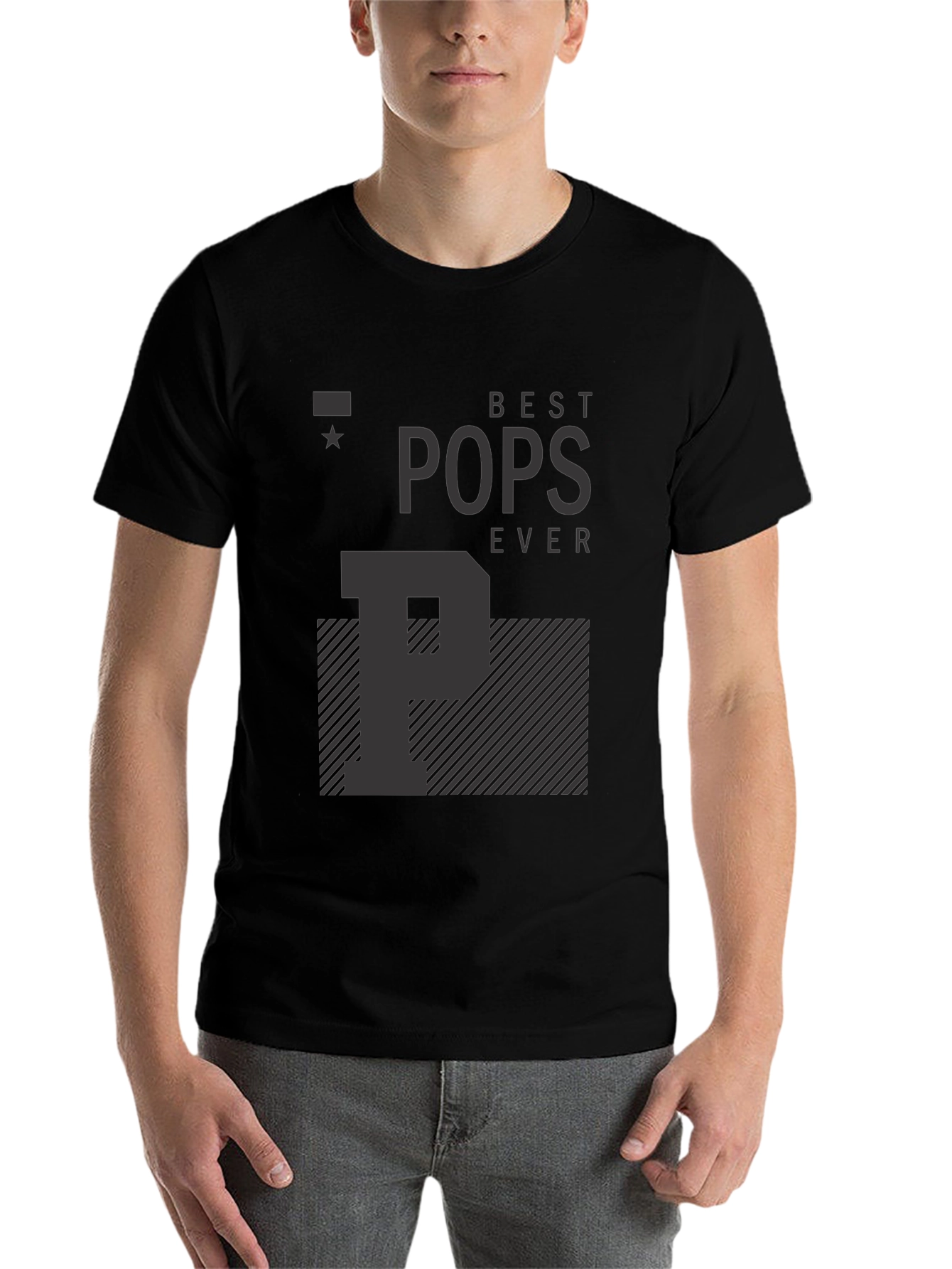 Black Best Pops Ever T-Shirt - Black Graphic Tee view 7