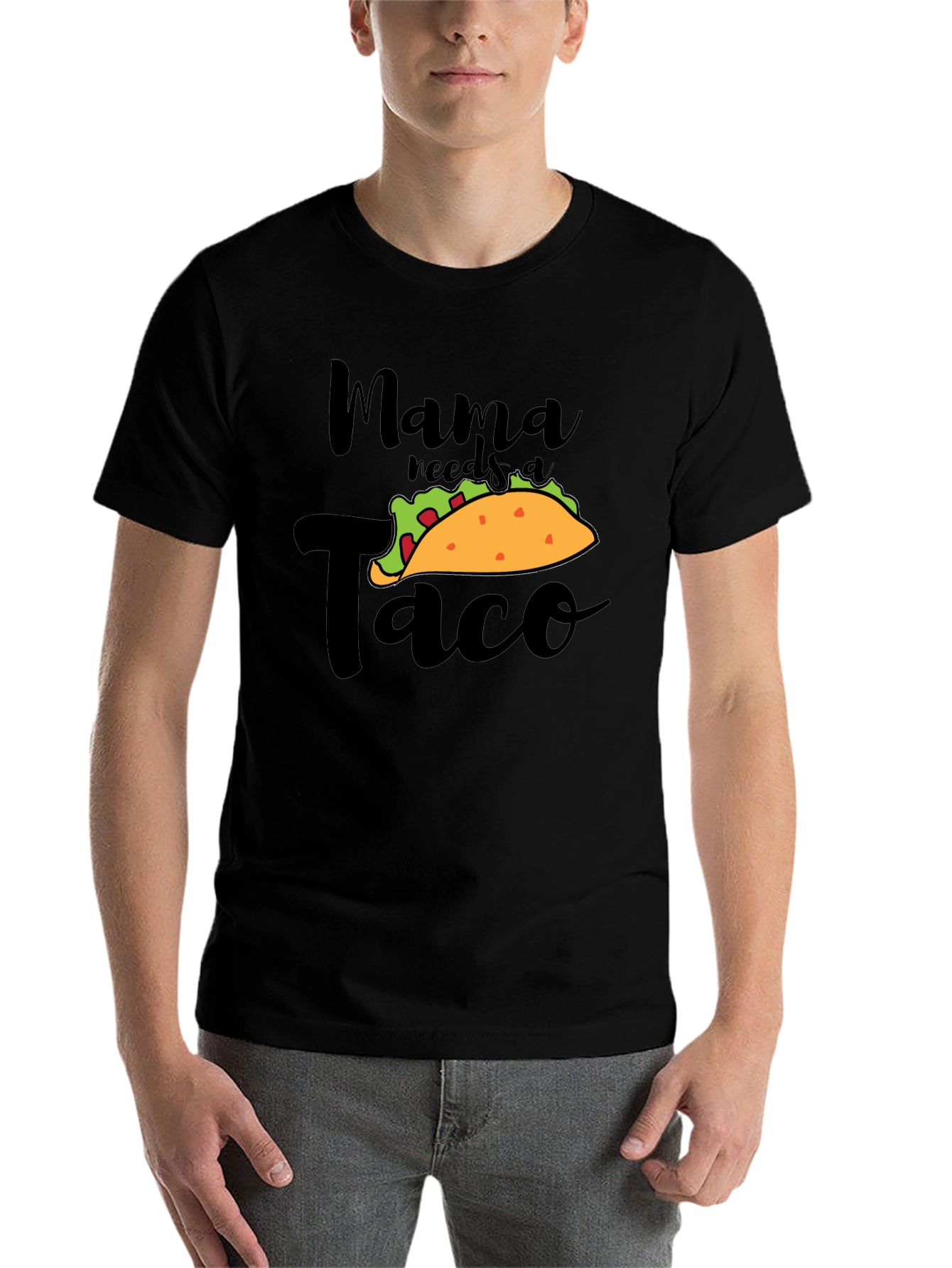 Black Mama Needs A Taco Funny Graphic Tee view 7