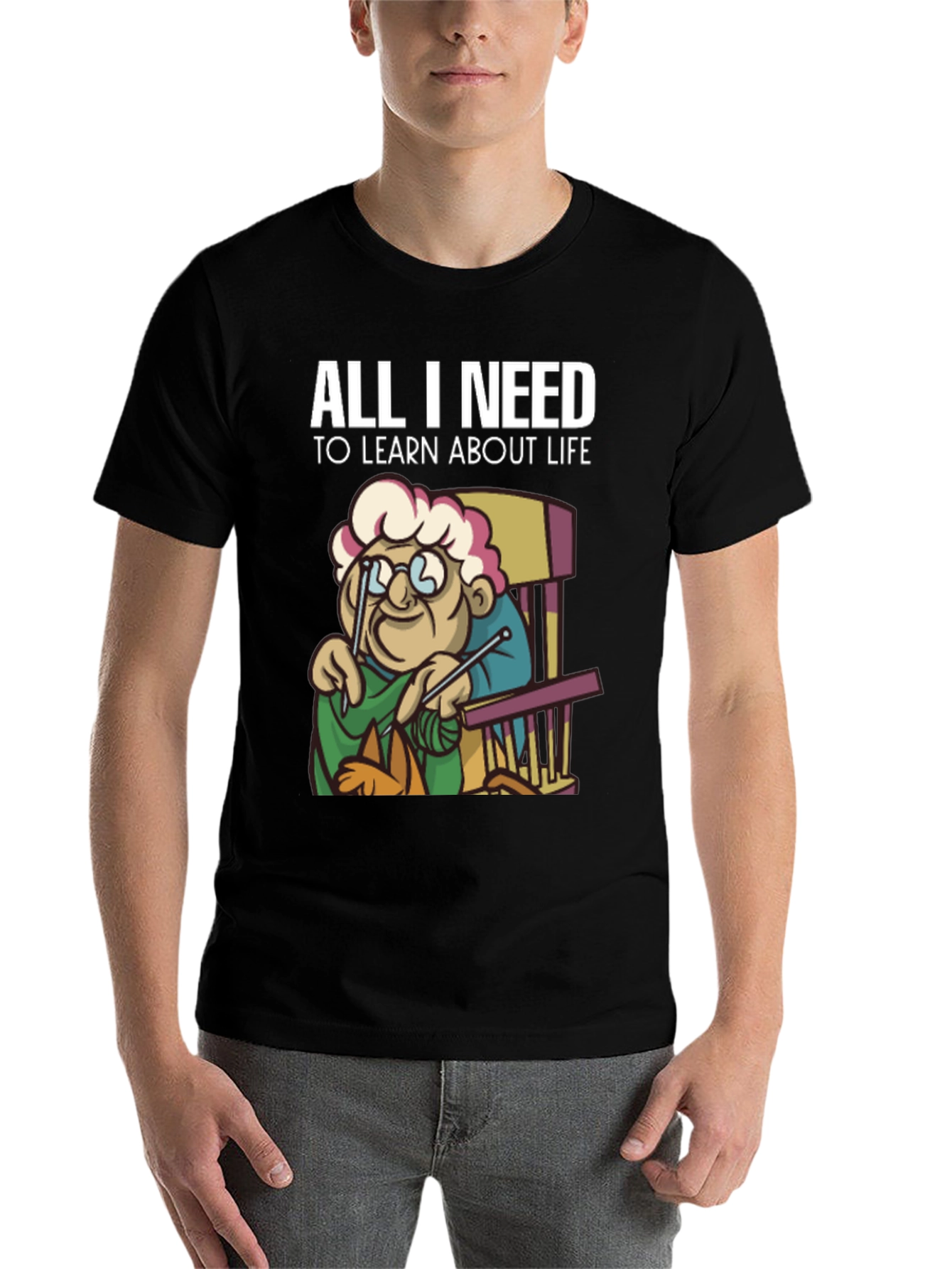 Black All I Need to Learn About Life T-Shirt view 7
