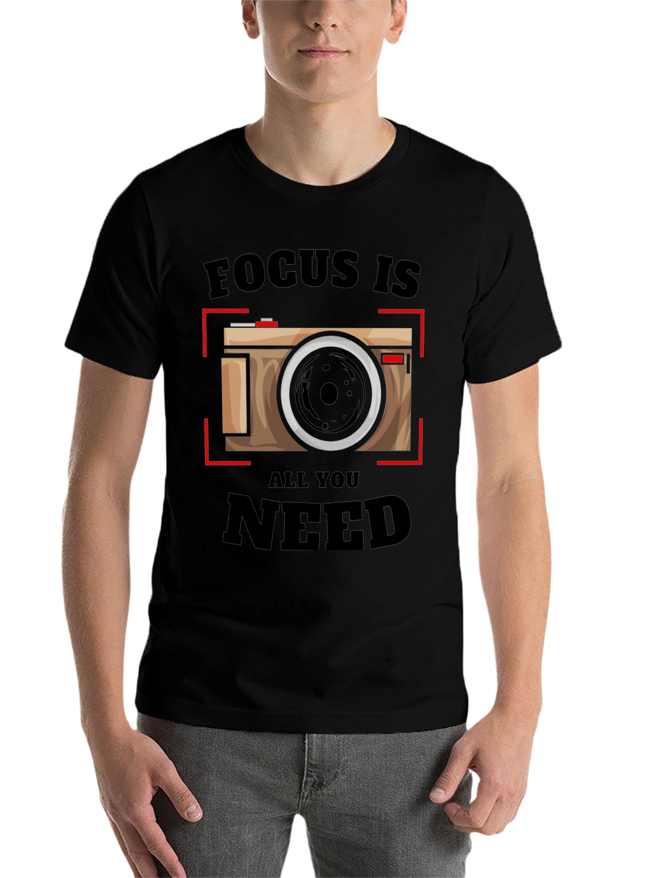 Focus Is All You Need - Camera Graphic T-Shirt - 7