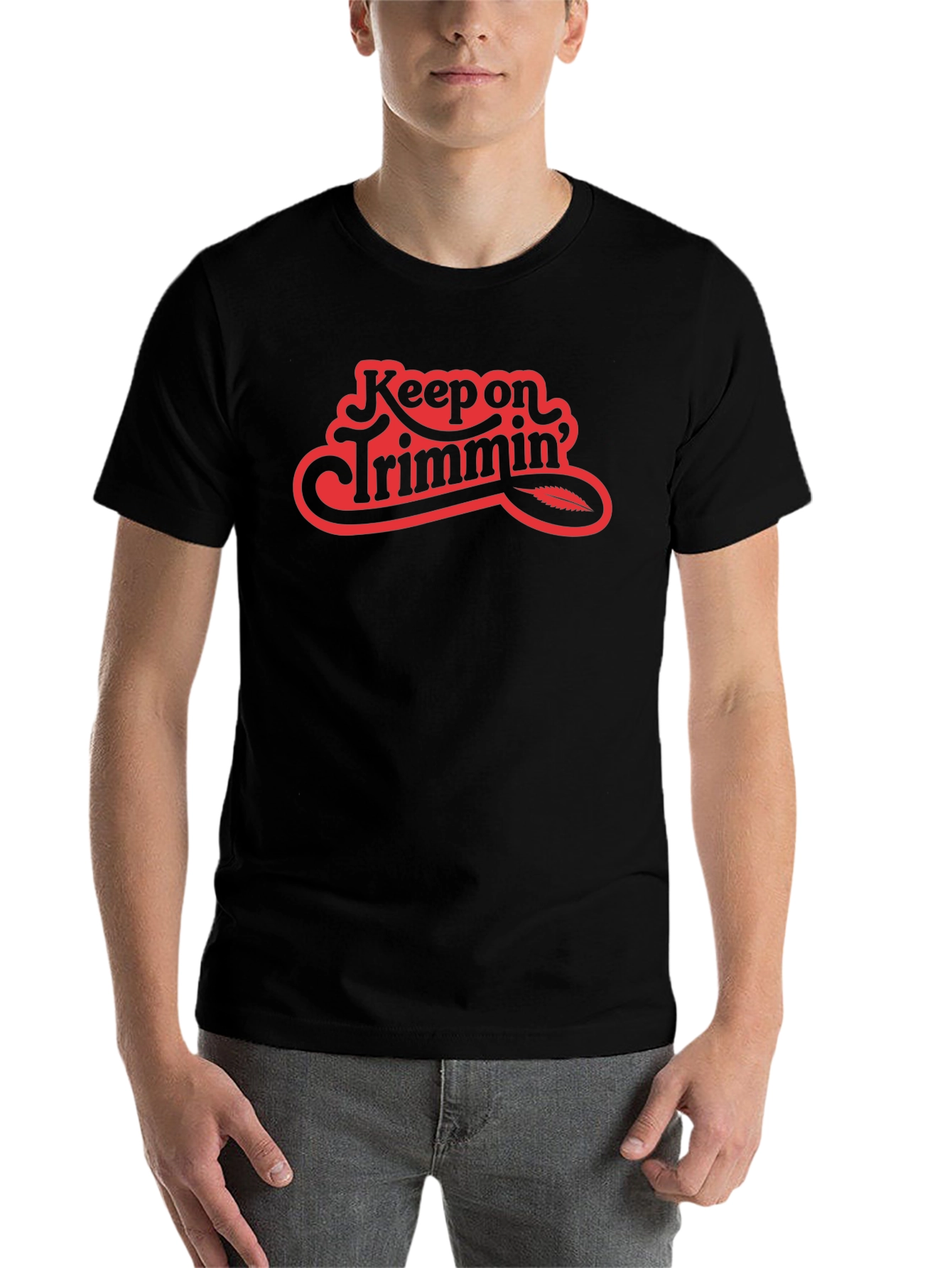 Black Keep on Trimmin' Black T-Shirt view 7