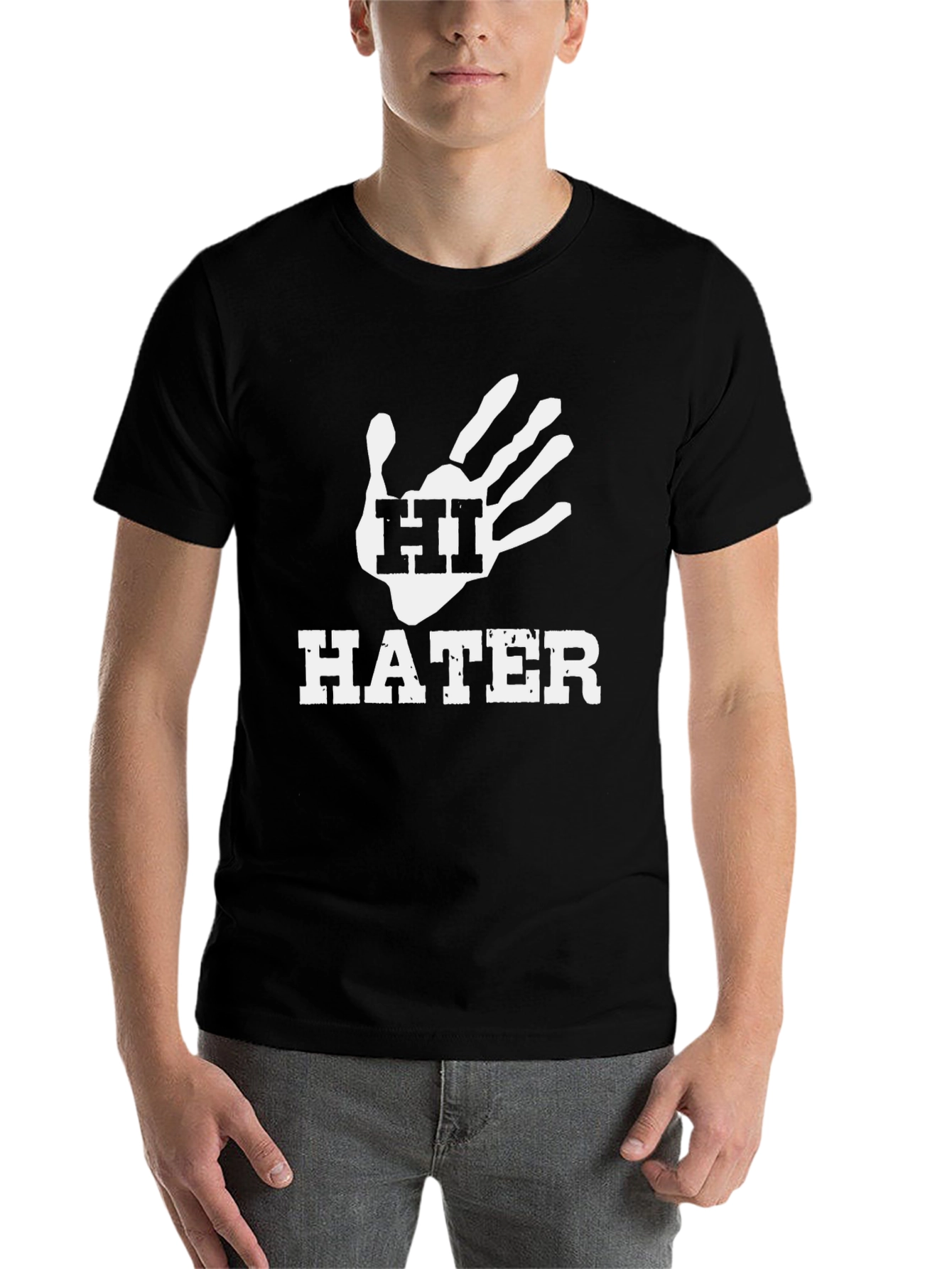 Black Hi Hater Graphic Tee - Black T-Shirt view 7