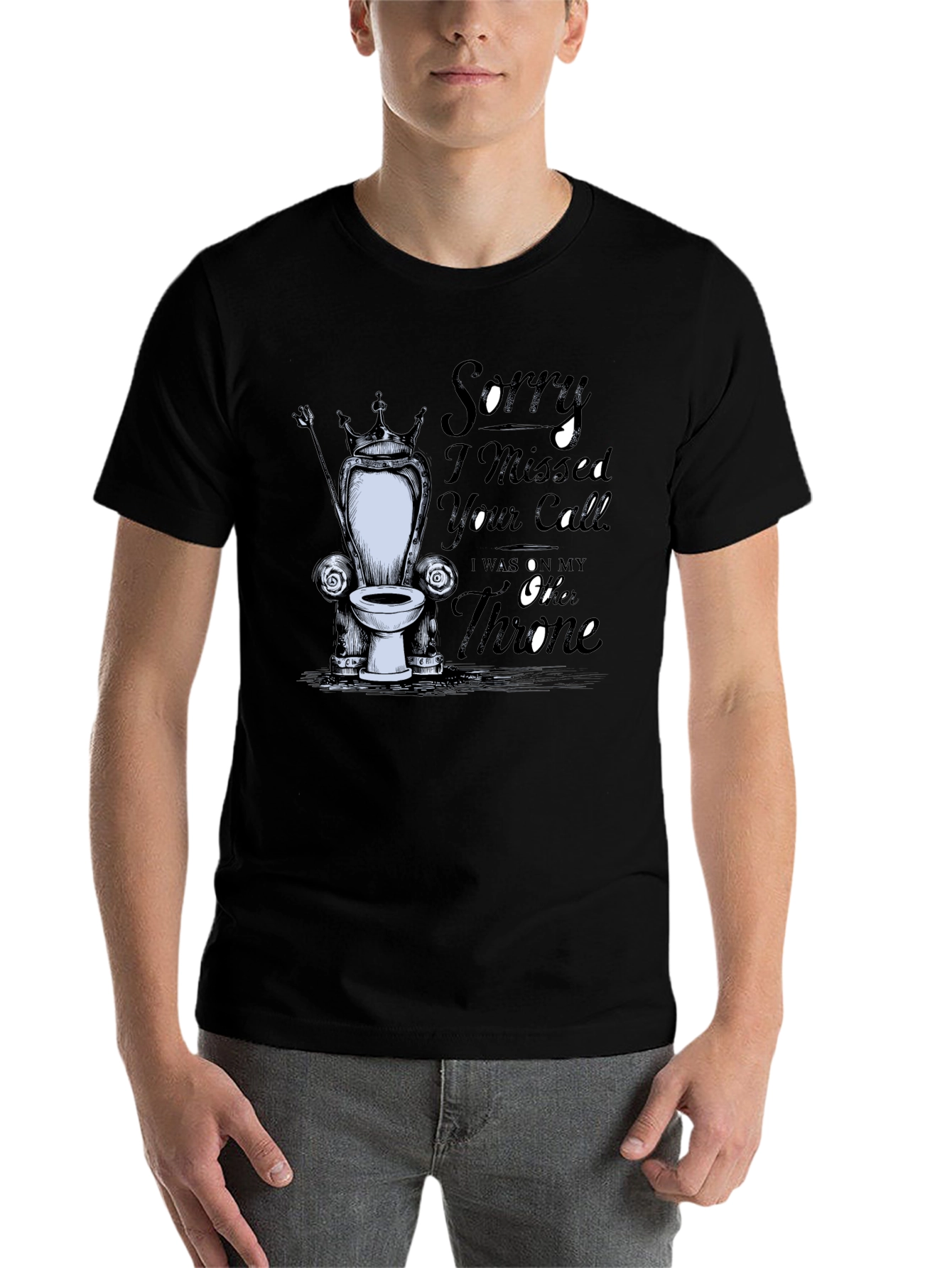 Black Throne Humor T-Shirt view 7