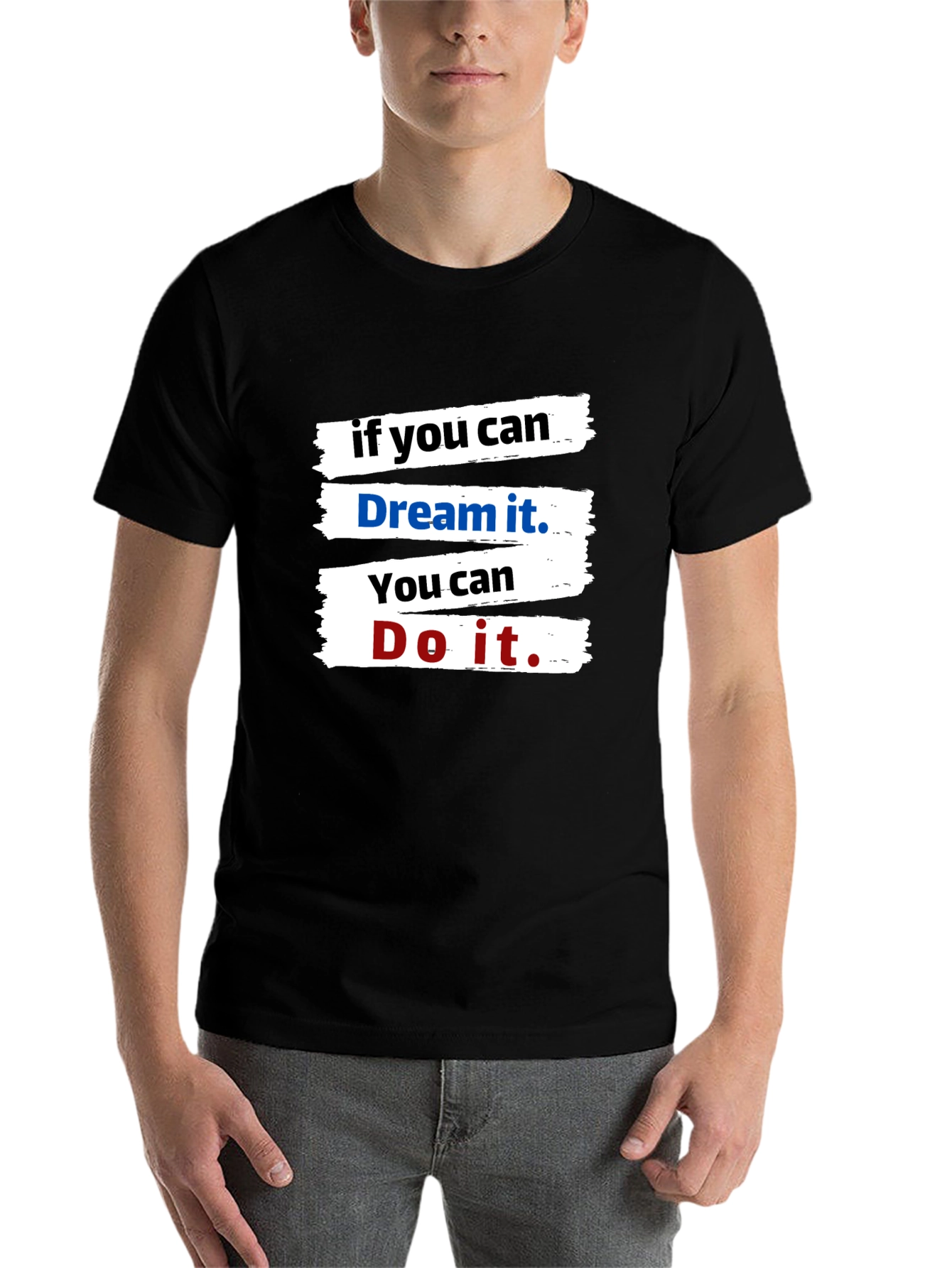 Black Dream It Do It Motivational T-Shirt view 7