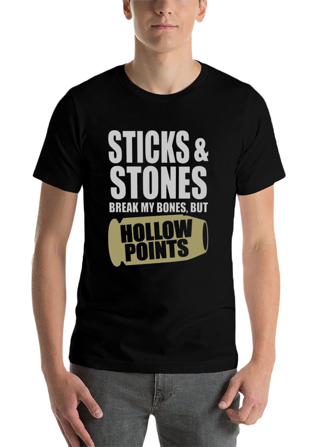 Black Sticks & Stones Hollow Points Graphic Tee view 7