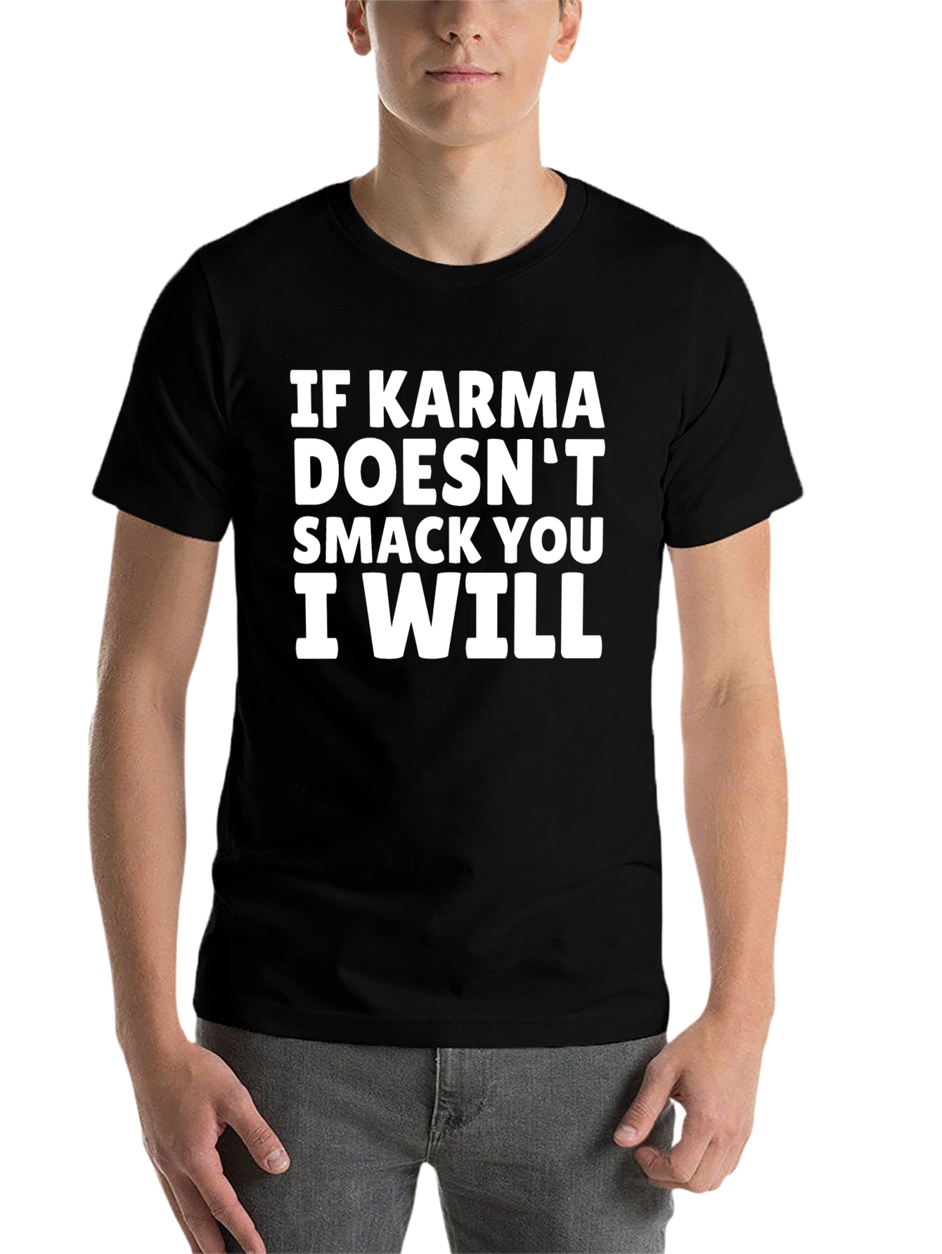 Black Karma T-Shirt - Funny Statement Tee view 7
