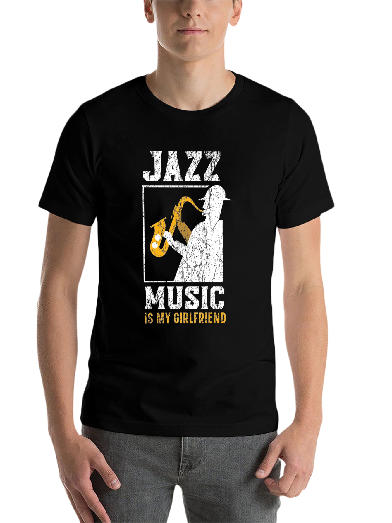 Black Jazz Music is My Girlfriend T-Shirt view 7