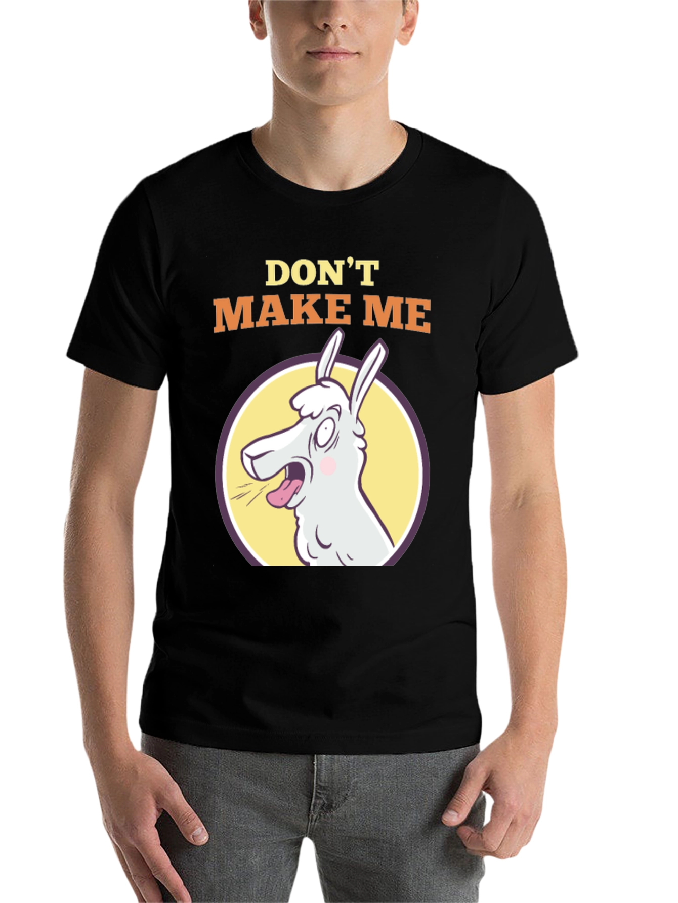 Black Don't Make Me Llama T-Shirt - Funny Animal Tee view 7