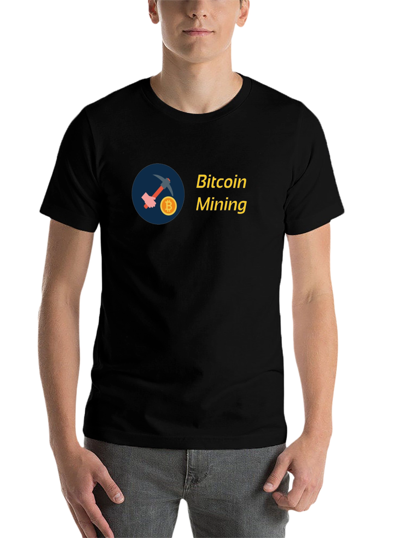 Black Bitcoin Mining T-Shirt - Crypto Design view 7
