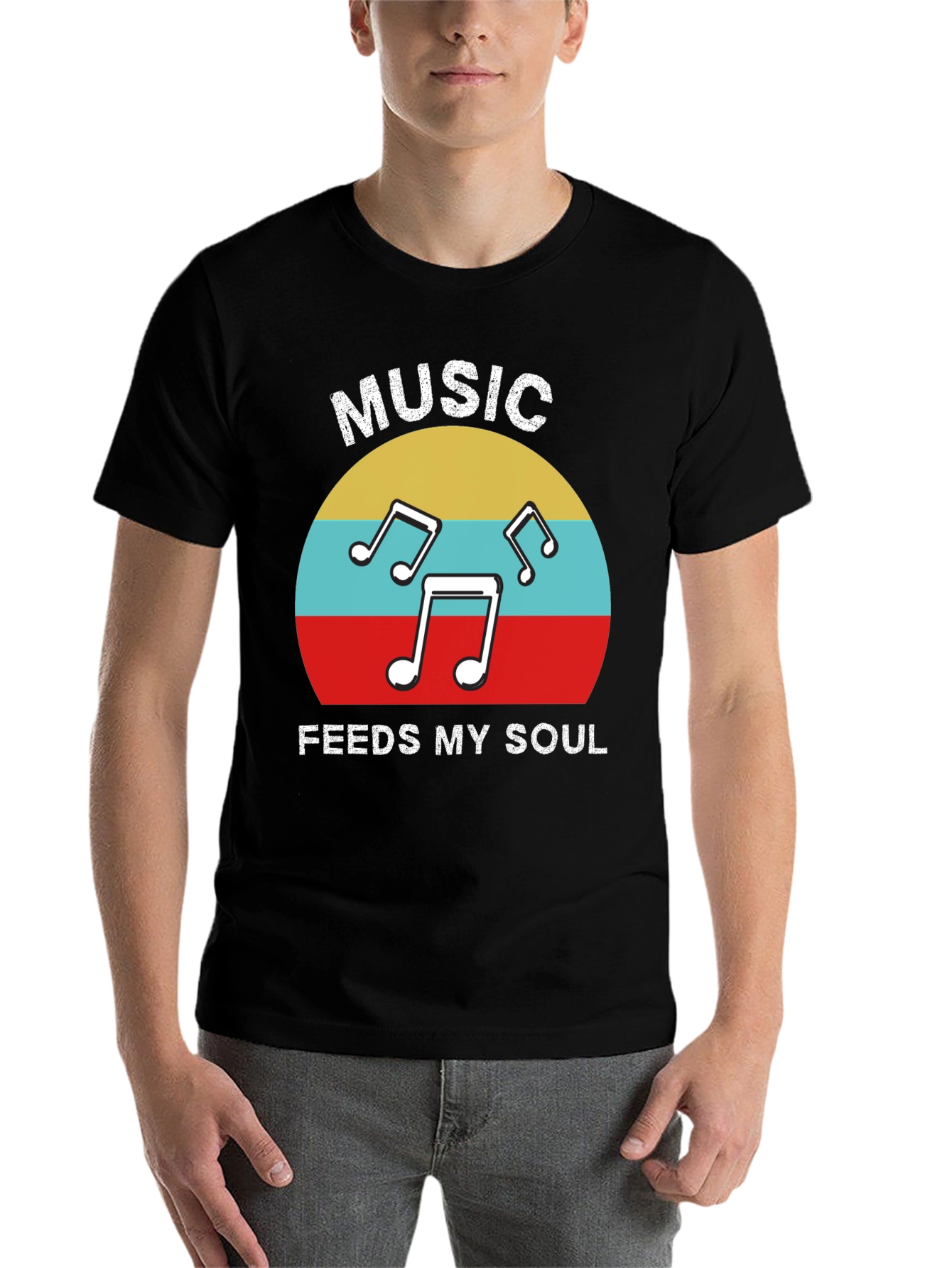 Black Music Feeds My Soul Graphic Tee view 7