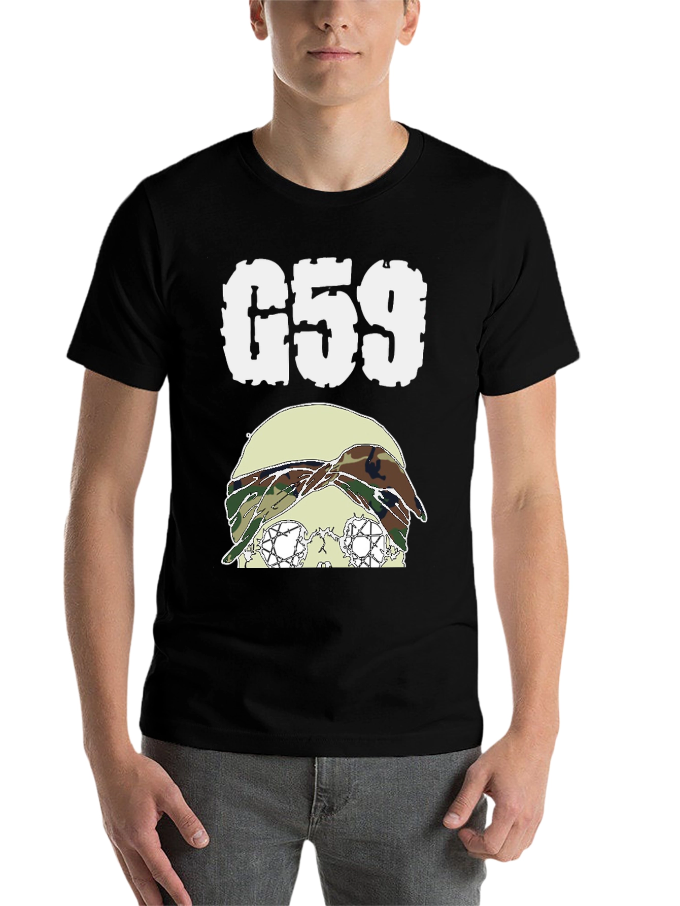 G59 Skull Graphic T-Shirt - Black - 7