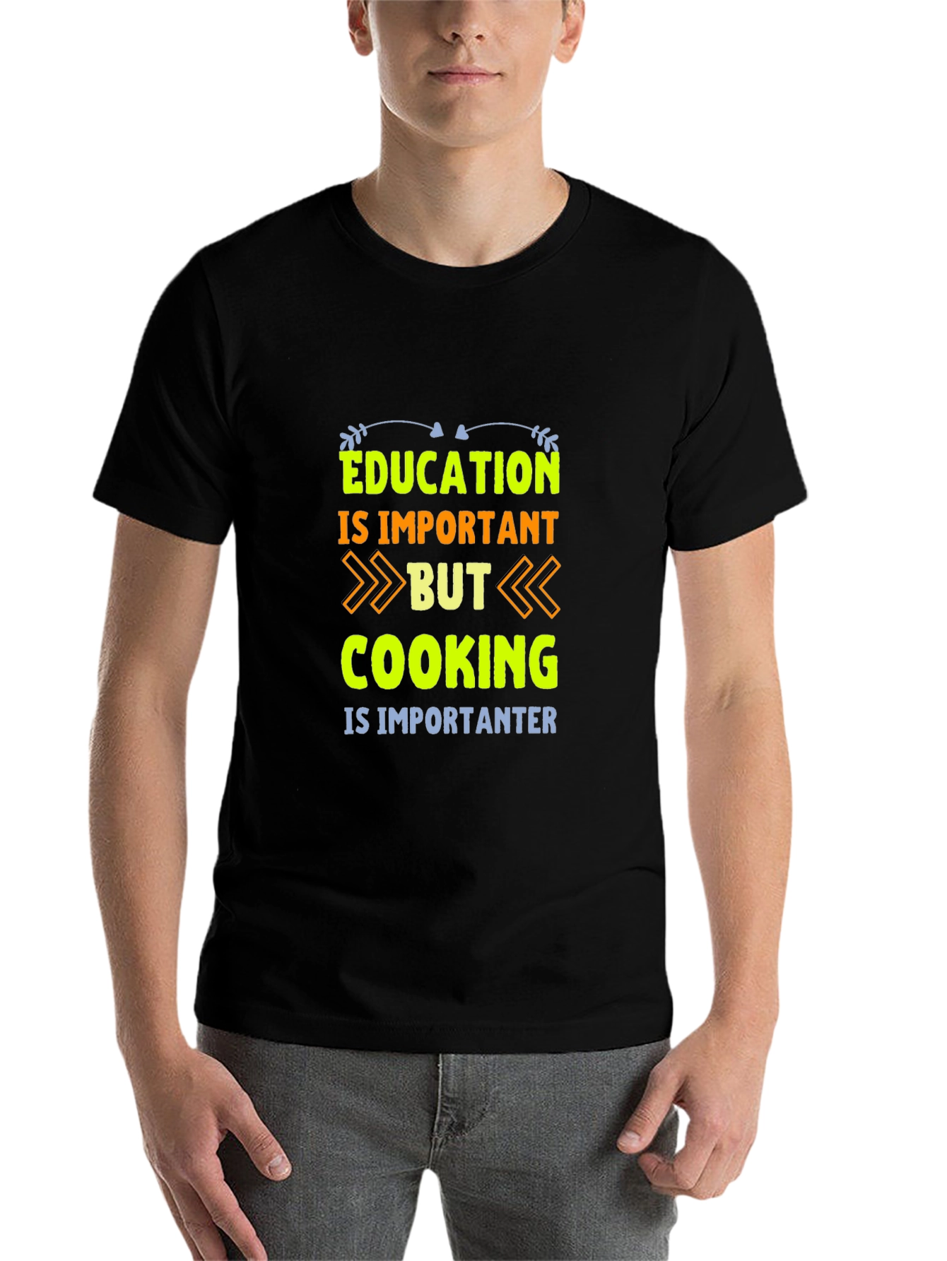 Black Education Cooking Important T-Shirt view 7
