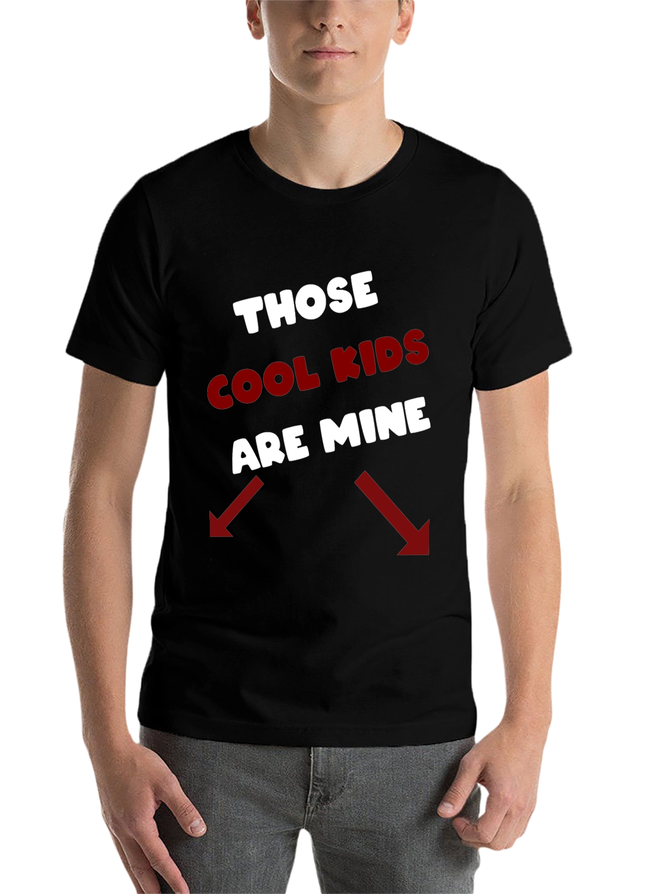 Black Cool Kids Dad Tee - Black Novelty T-Shirt view 7