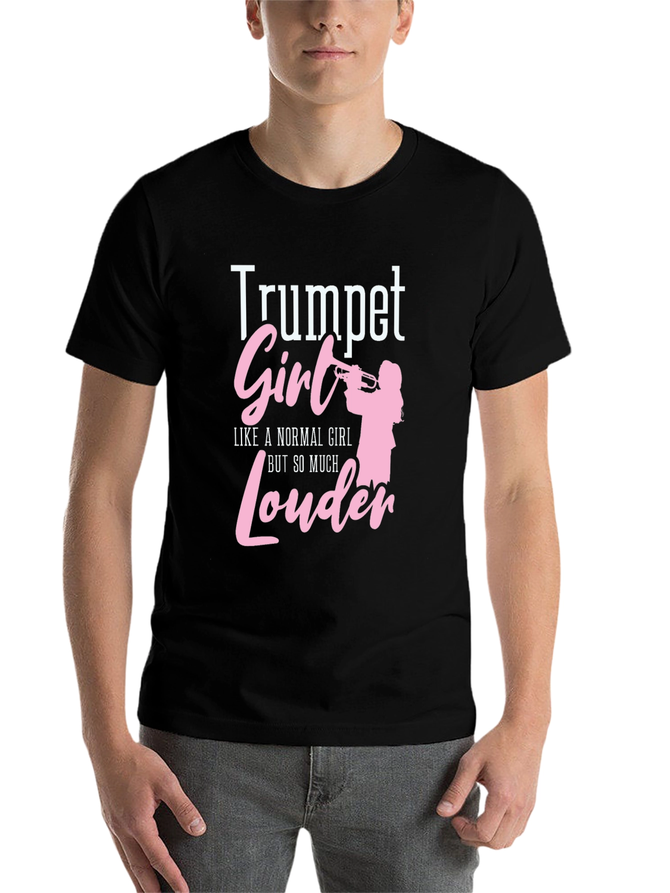 Black Trumpet Girl T-Shirt - Loud & Proud! view 7
