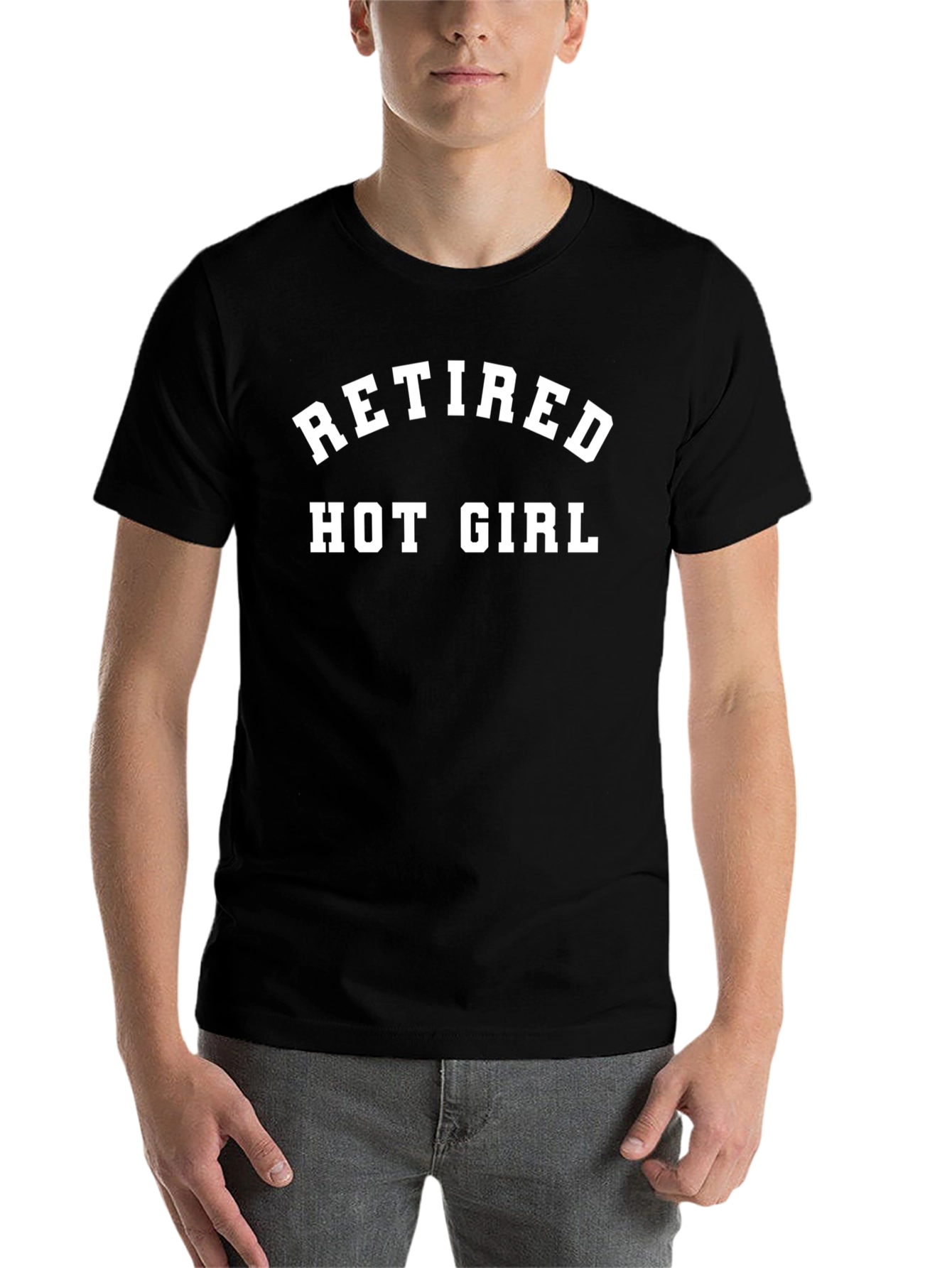 Black Retired Hot Girl T-Shirt - Funny Novelty Tee view 7