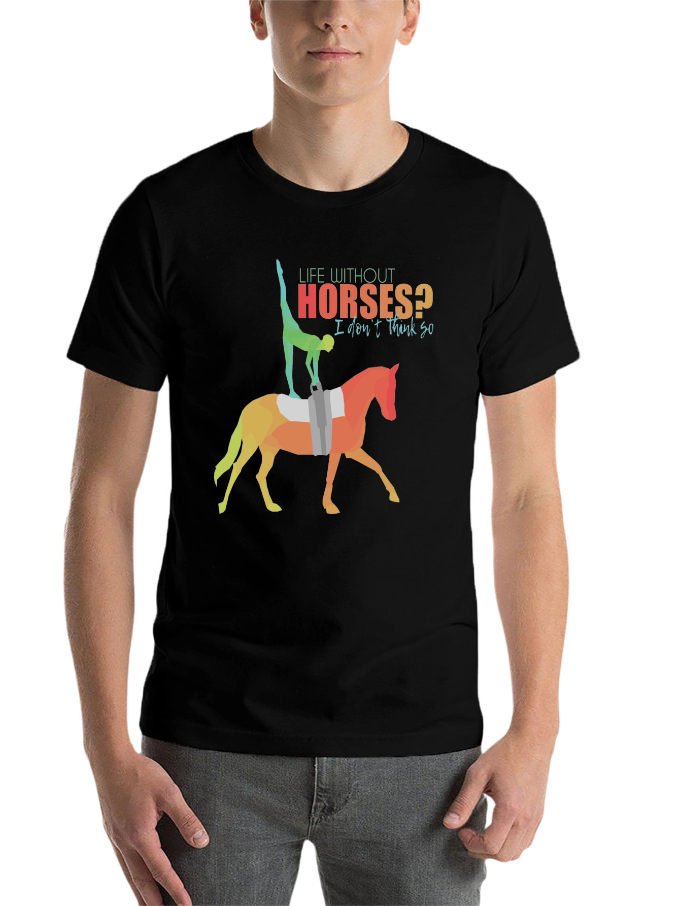 Black Life Without Horses? Graphic Tee view 7