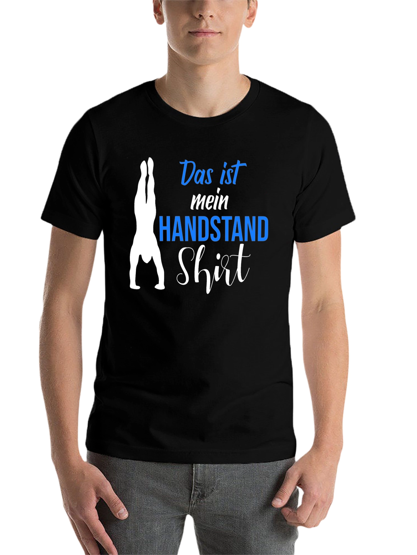 Black Handstand Shirt - Men's Black Graphic Tee view 7
