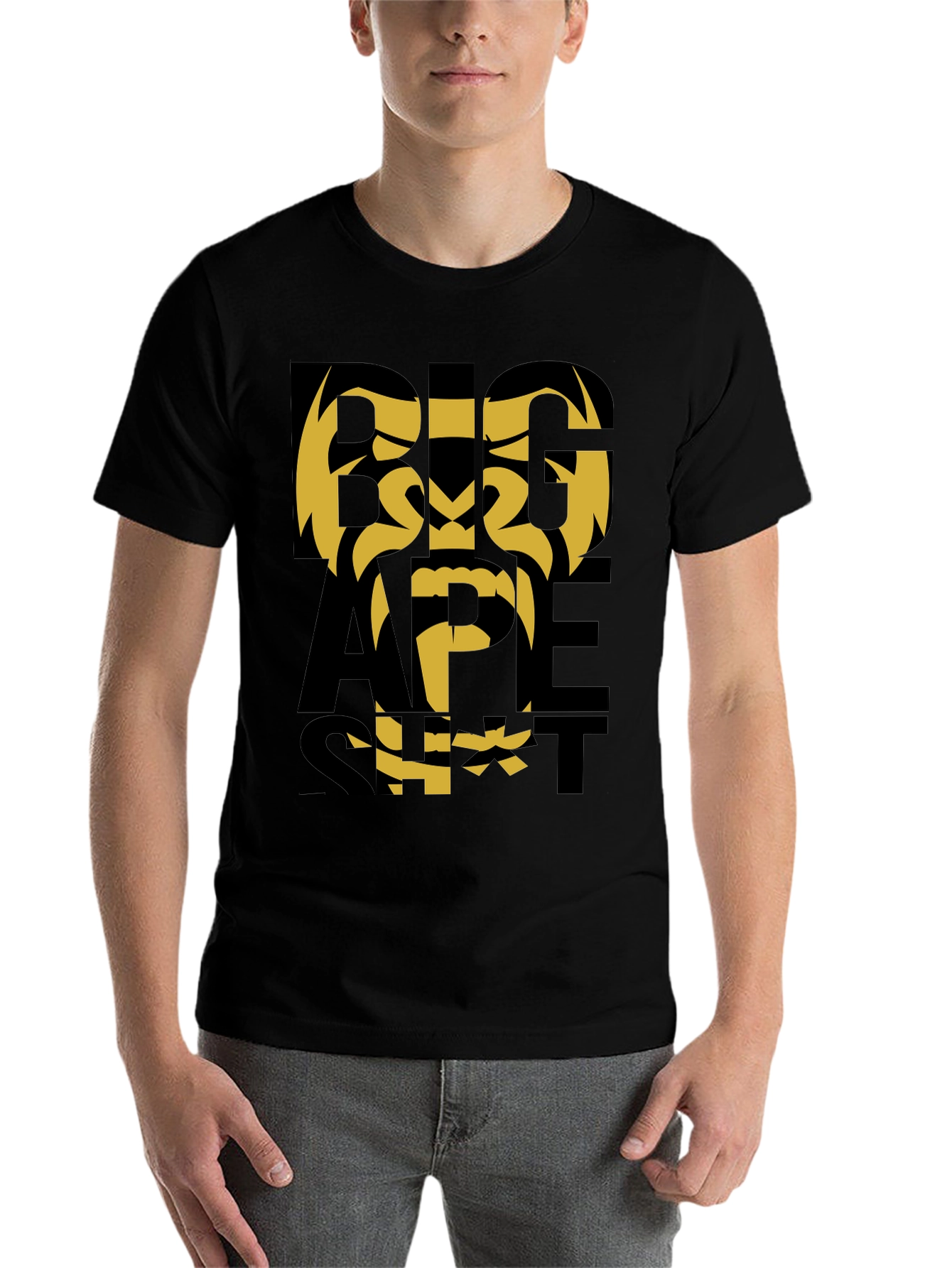 Black Big Ape Tee - Bold Graphic Print view 7