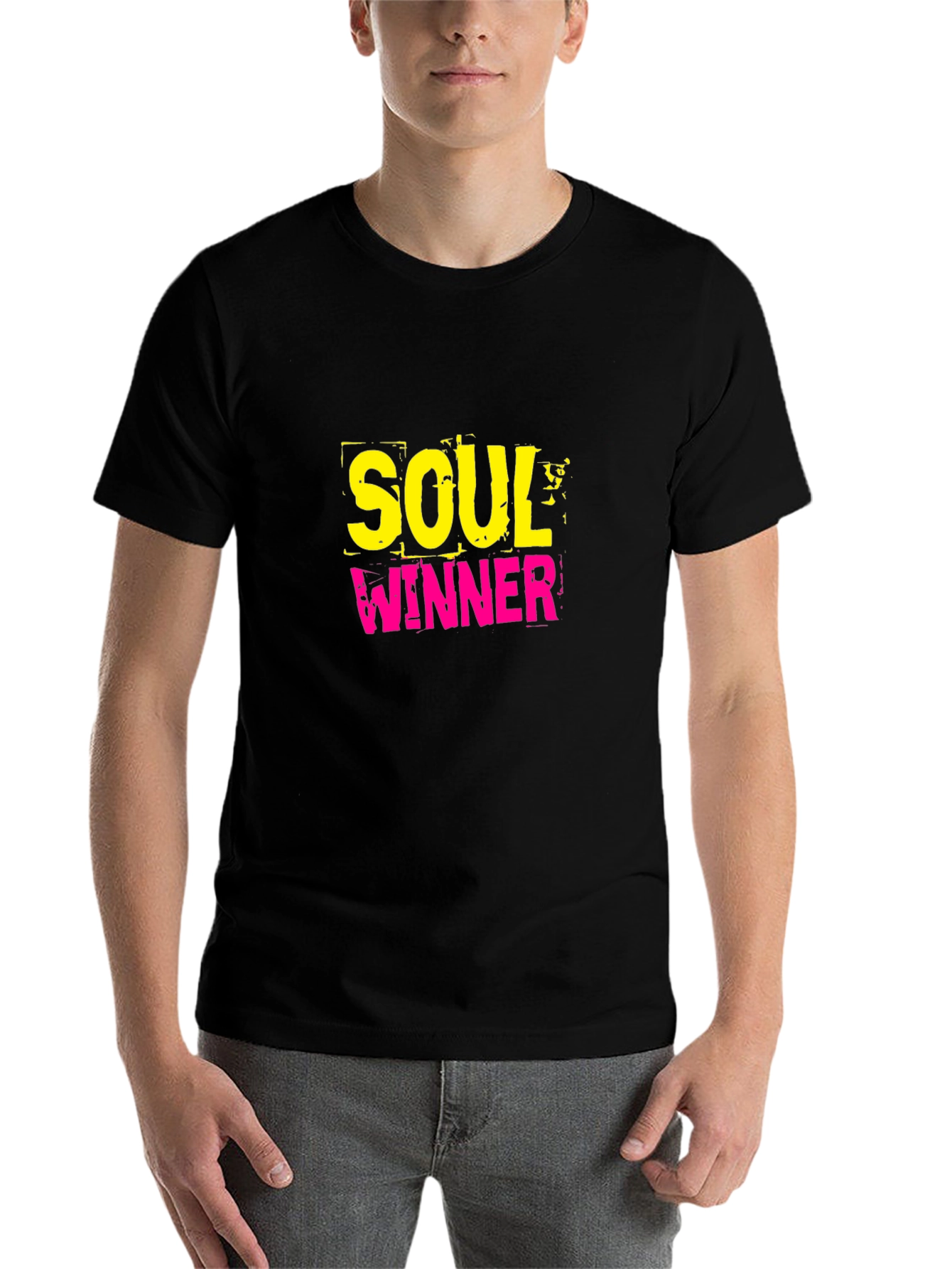 Black Soul Winner Graphic Black T-Shirt view 7