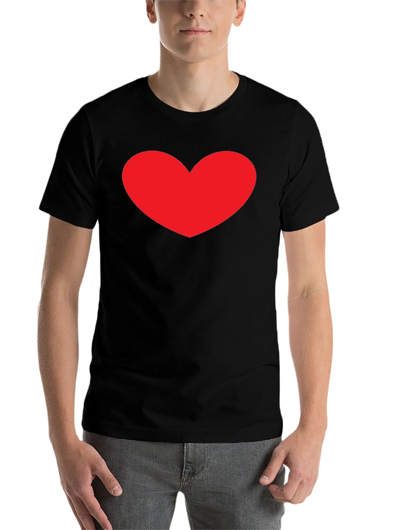 Black Heart Graphic Black T-Shirt - Stylish Casual Tee view 7