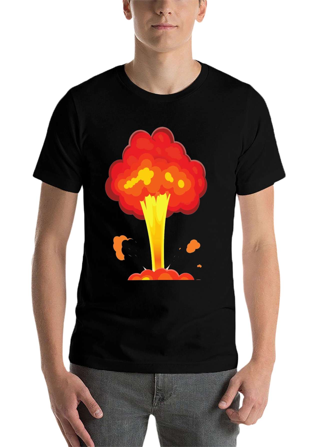 Black Explosion Graphic Tee - Atomic Style Shirt view 7