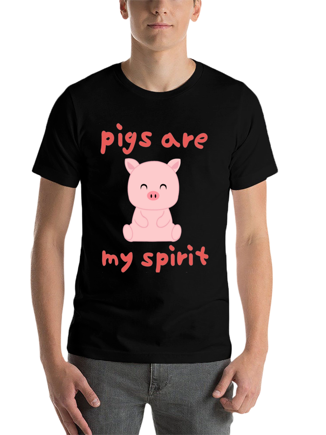 Black Pigs Are My Spirit T-Shirt - Cute Animal Lover Tee view 7