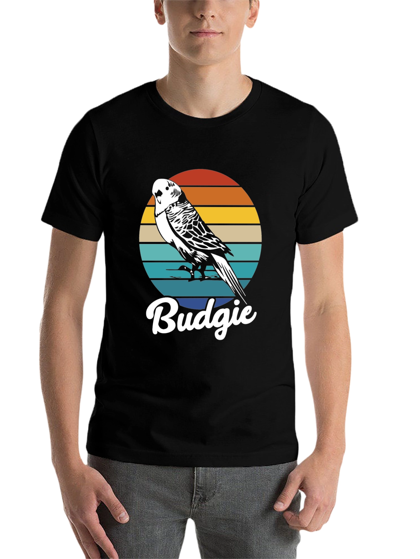 Retro Budgie T-Shirt - Vintage Bird Lover Tee - 7