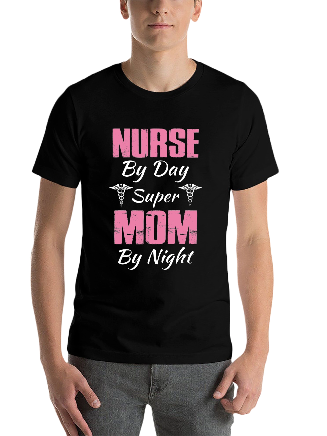 Black Nurse by Day, Super Mom by Night T-Shirt view 7