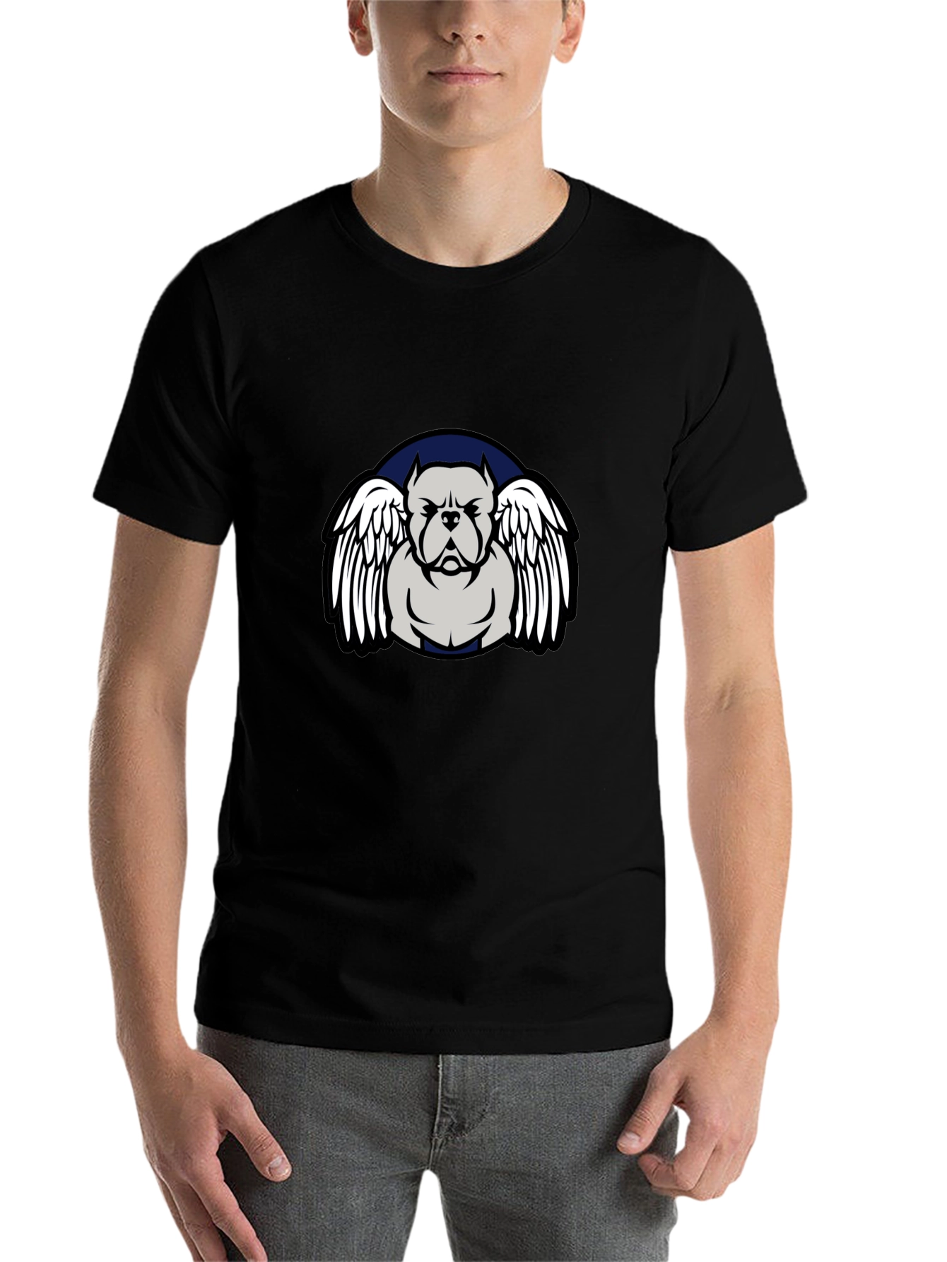 Pitbull Angel Wings Graphic T-Shirt - 7