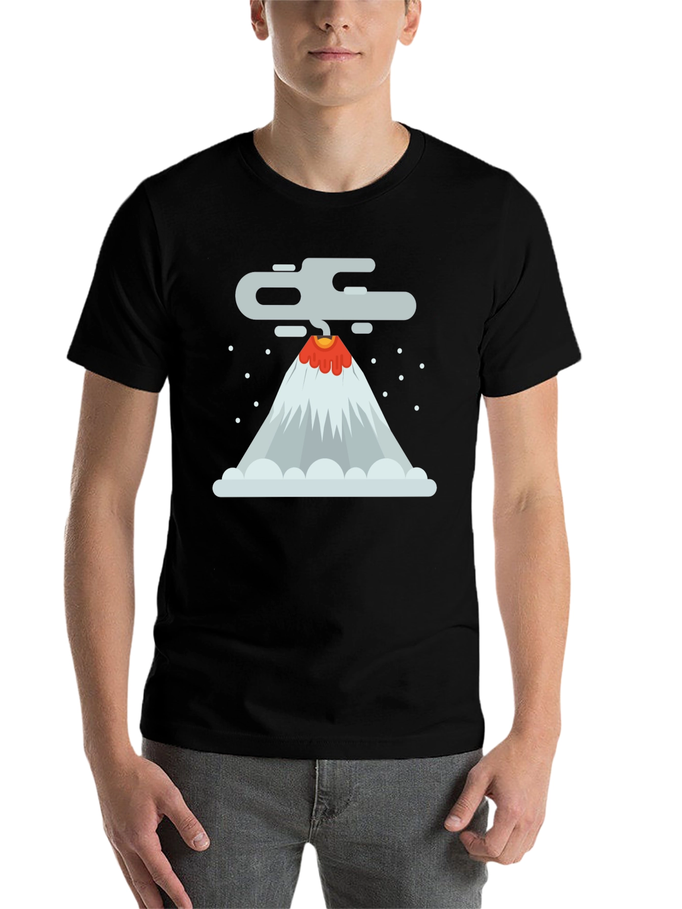 Black Volcano Graphic Tee - Erupting Style! view 7