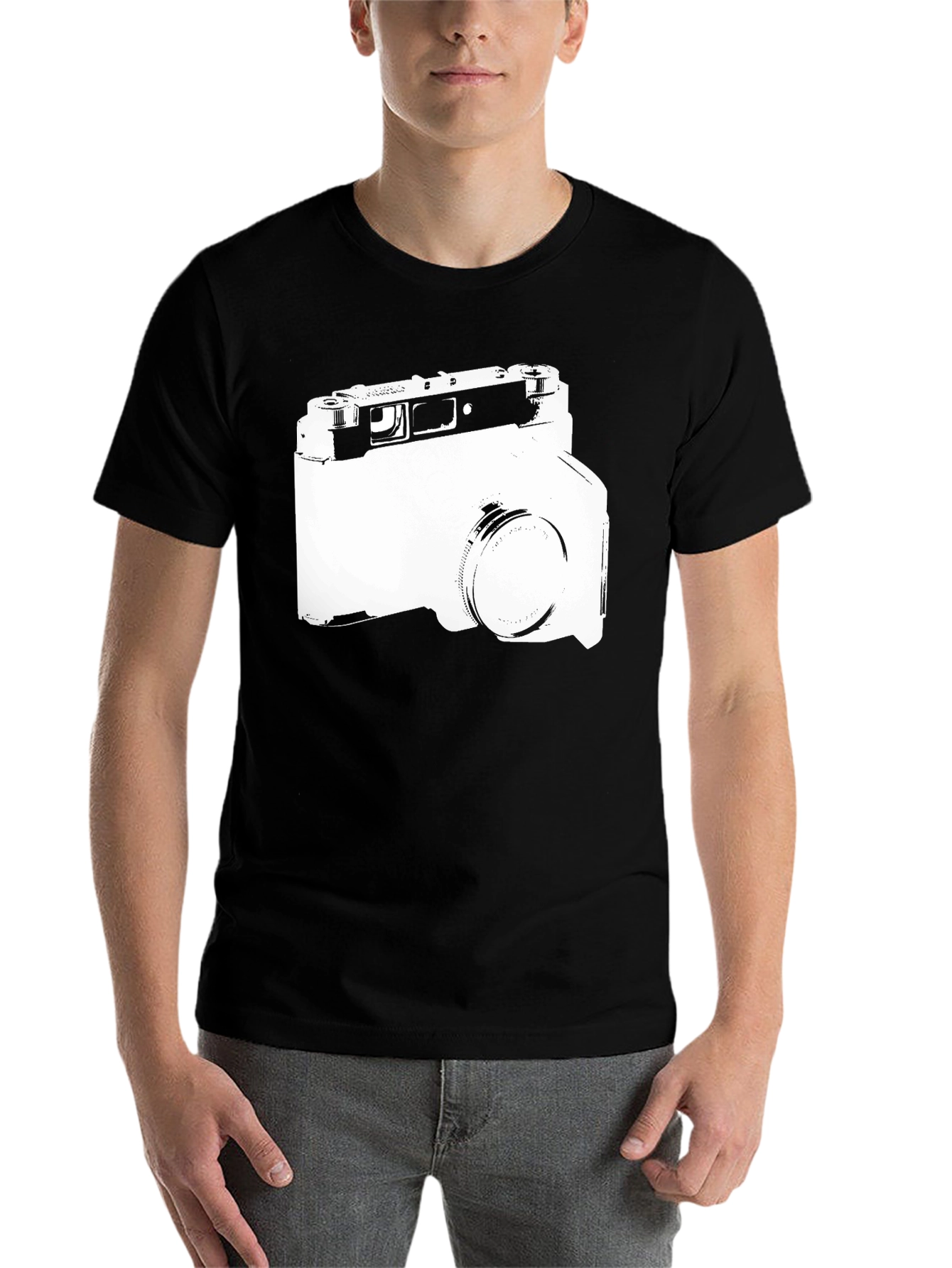 Black Retro Camera Graphic T-Shirt - Black view 7