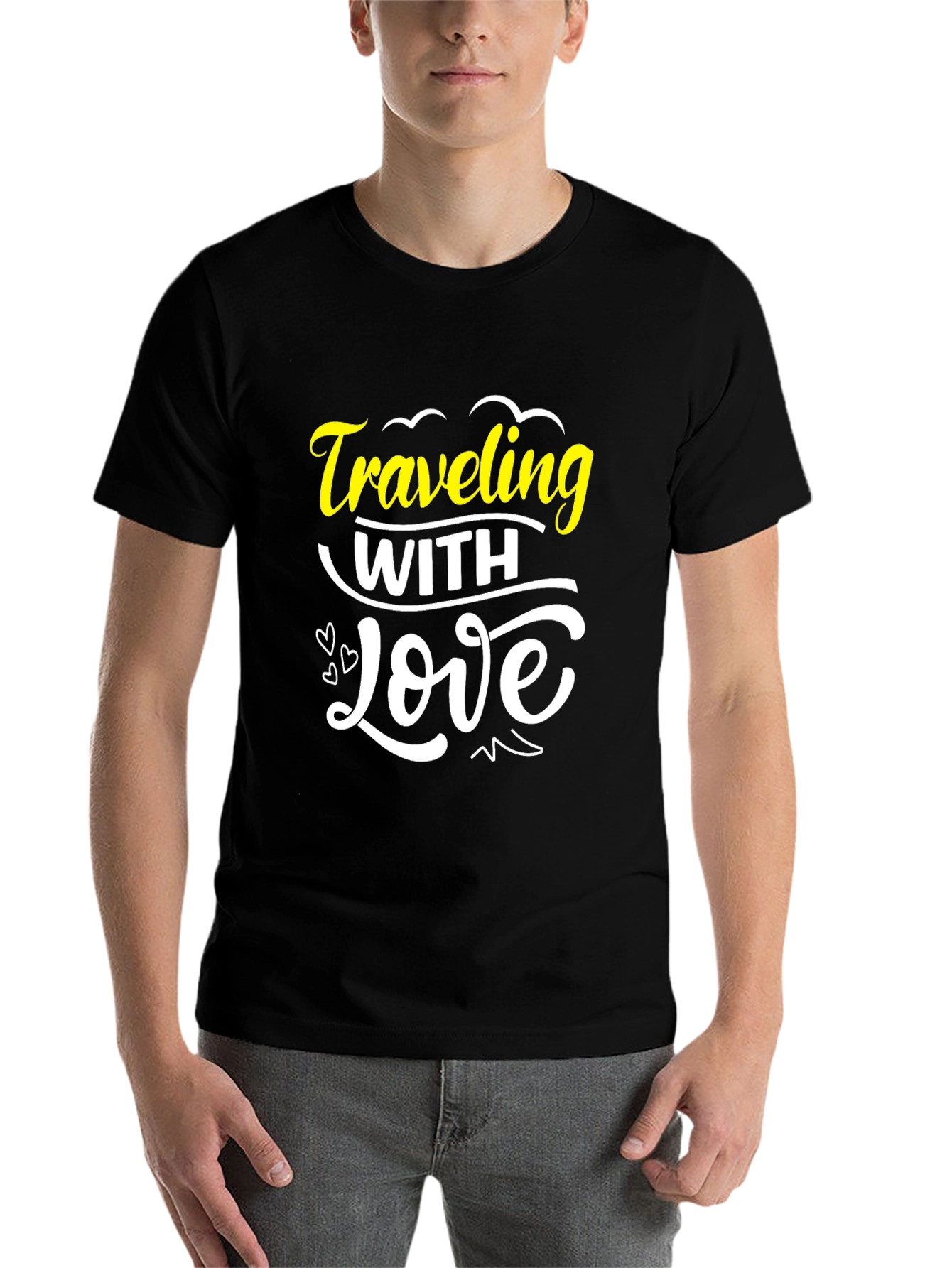 Black Traveling With Love Graphic T-Shirt view 7