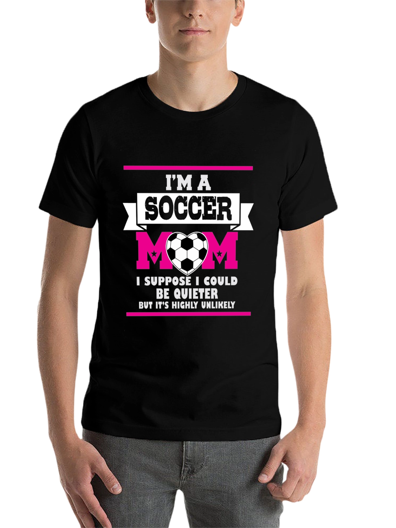 Black I'm a Soccer Mom T-Shirt view 7