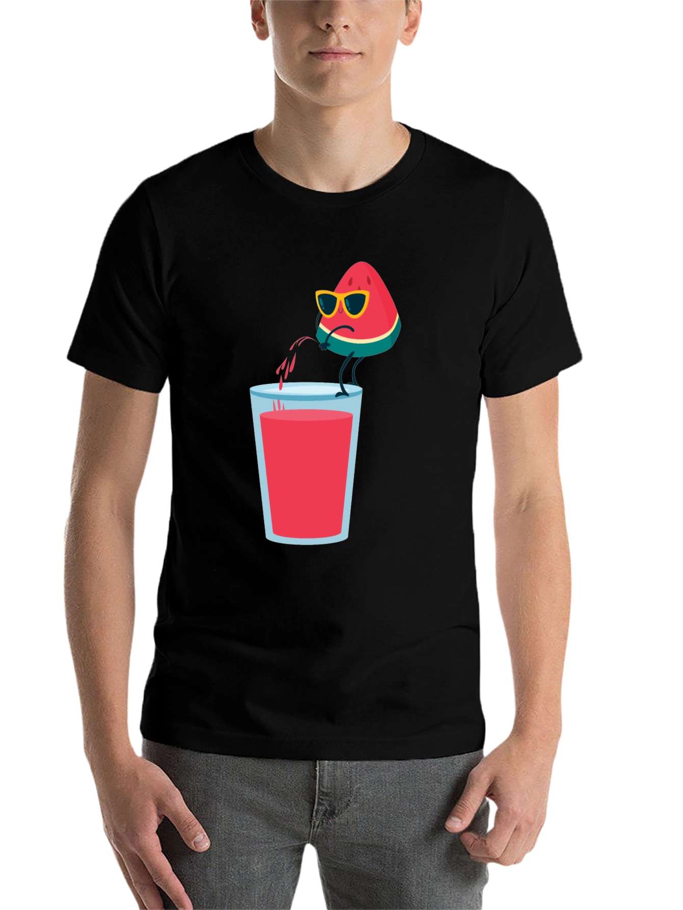 Black Cool Watermelon T-Shirt view 7