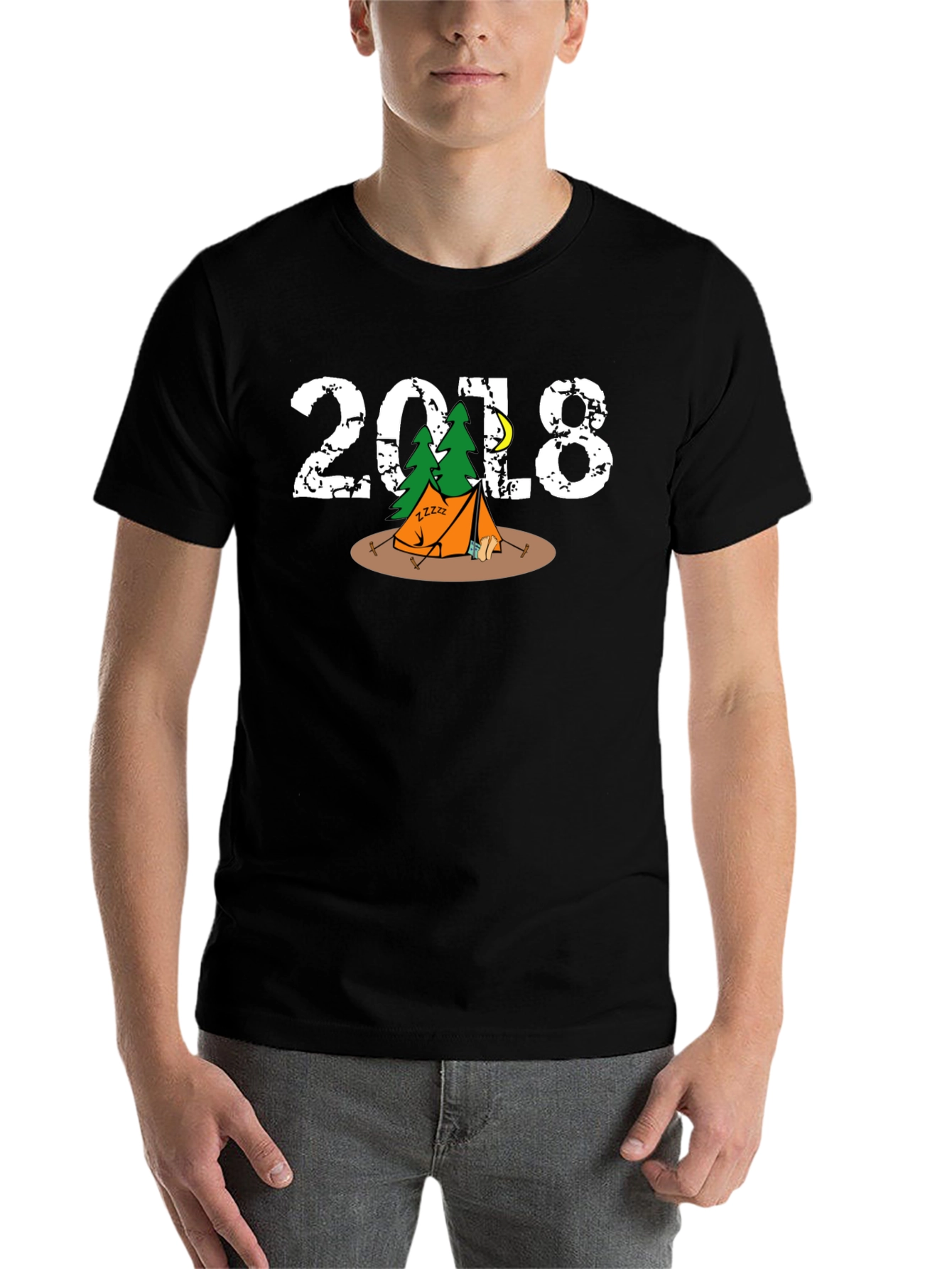 Black Camping Trip 2018 Graphic T-Shirt view 7