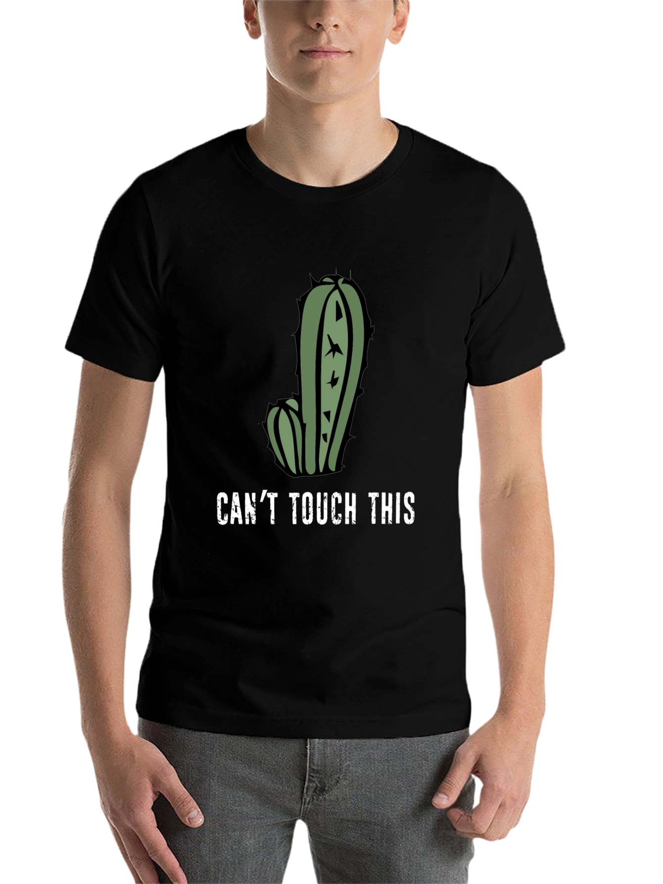 Black Can't Touch This Cactus Graphic T-Shirt view 7