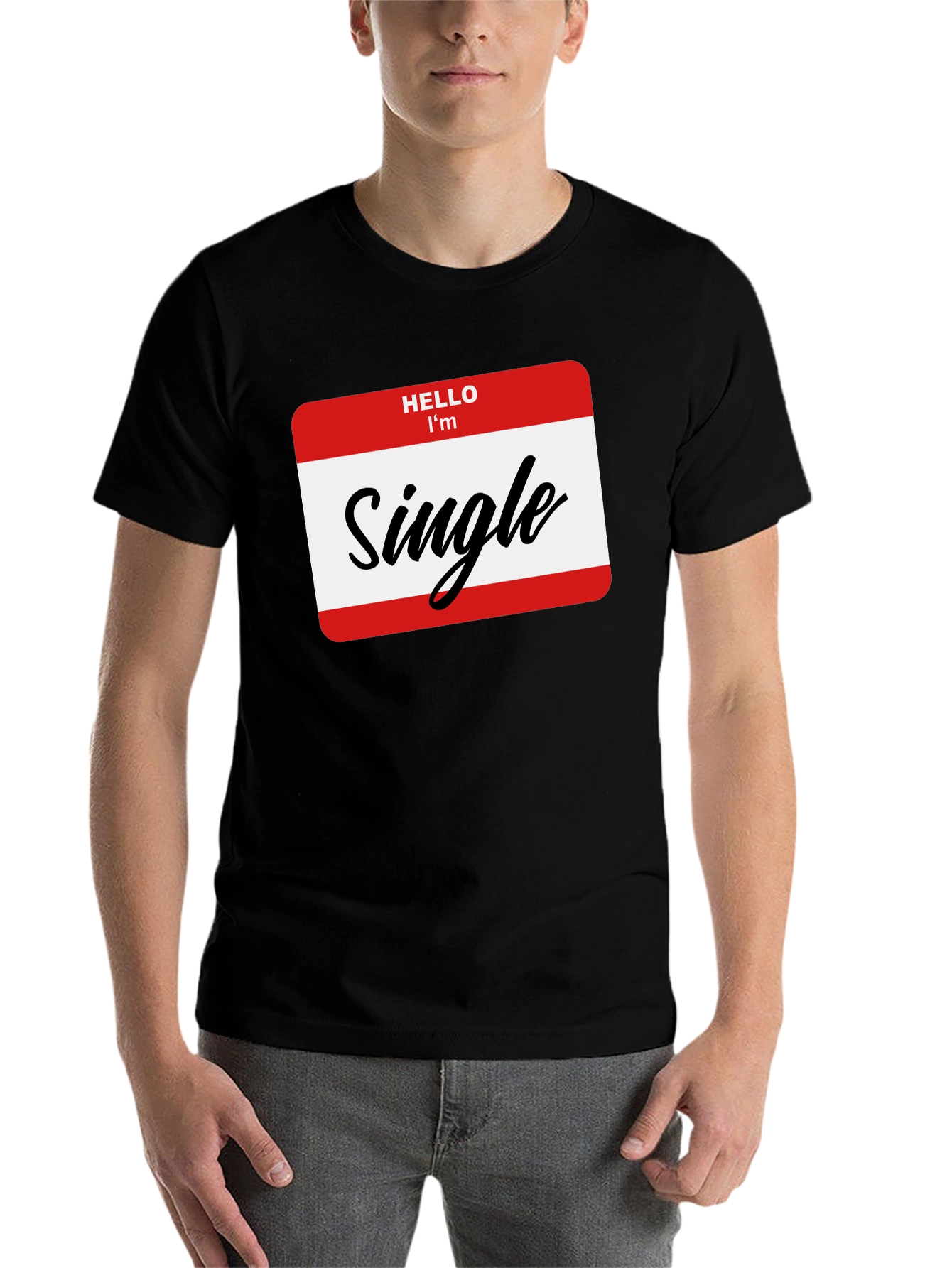 Hello I'm Single T-Shirt - Funny Dating Tee - 7
